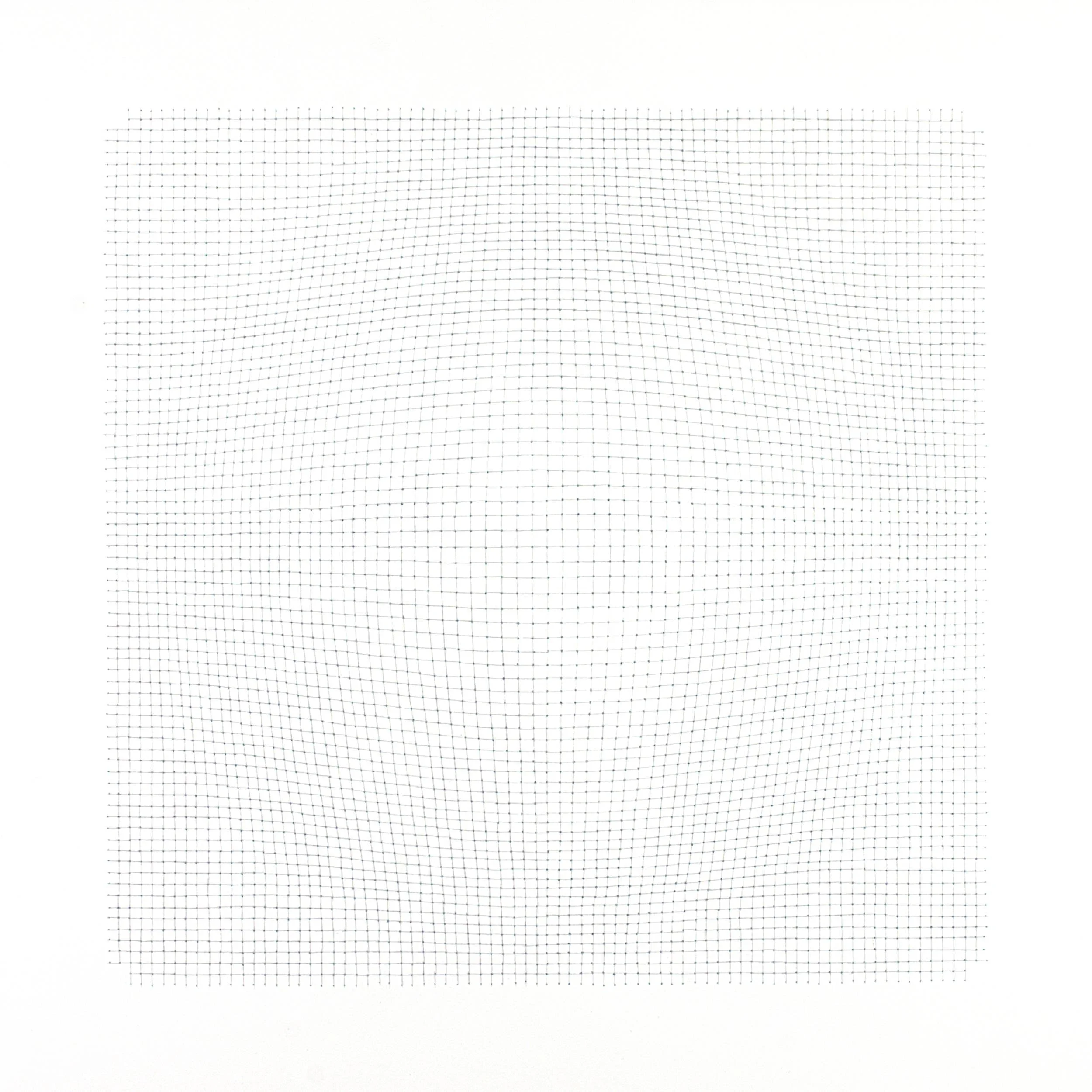 Wella Hella, silver and Indigo pencil on paper, 60x60cm 2024