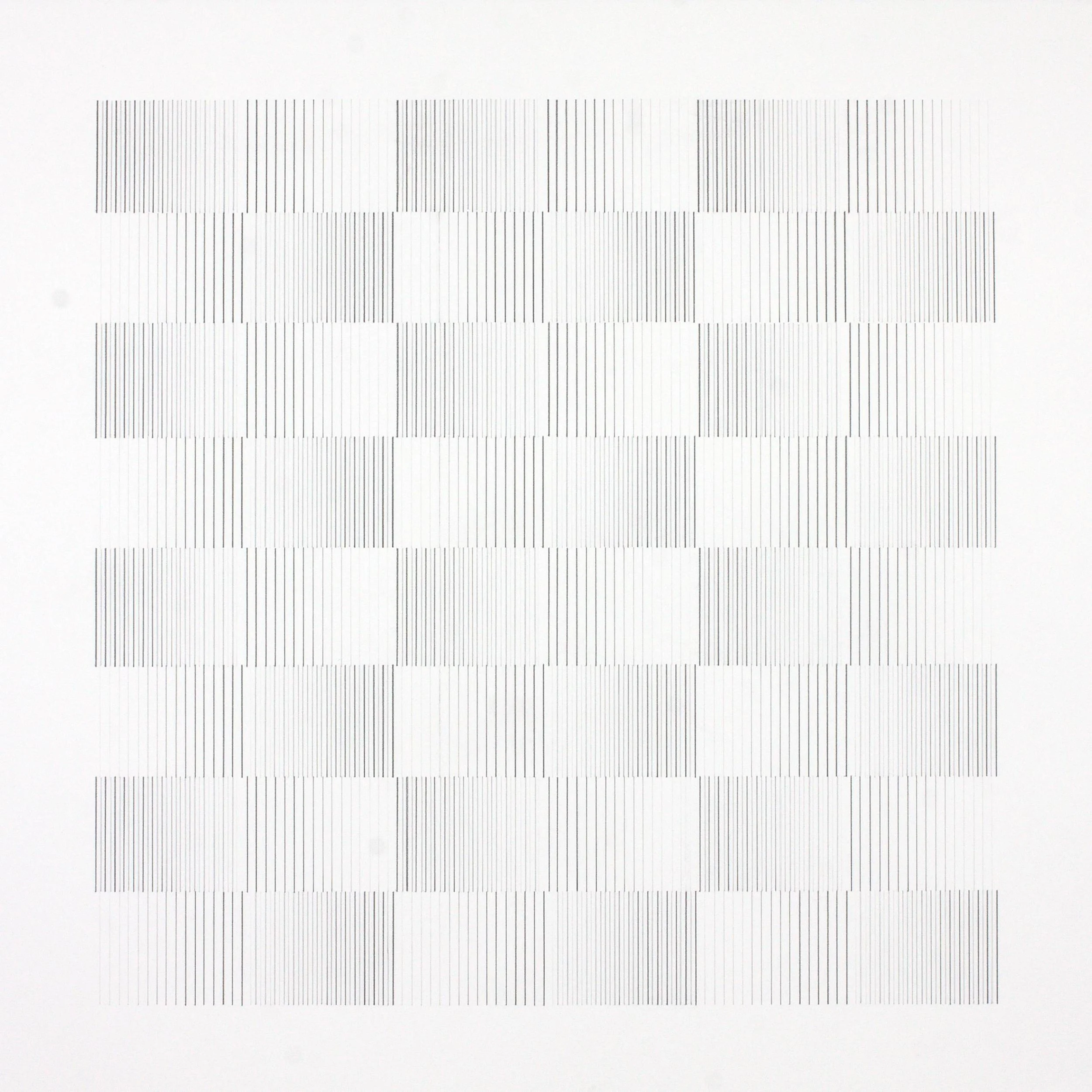 Modular Gradient Study no 11, pencil on paper, 64x64cm, 2026