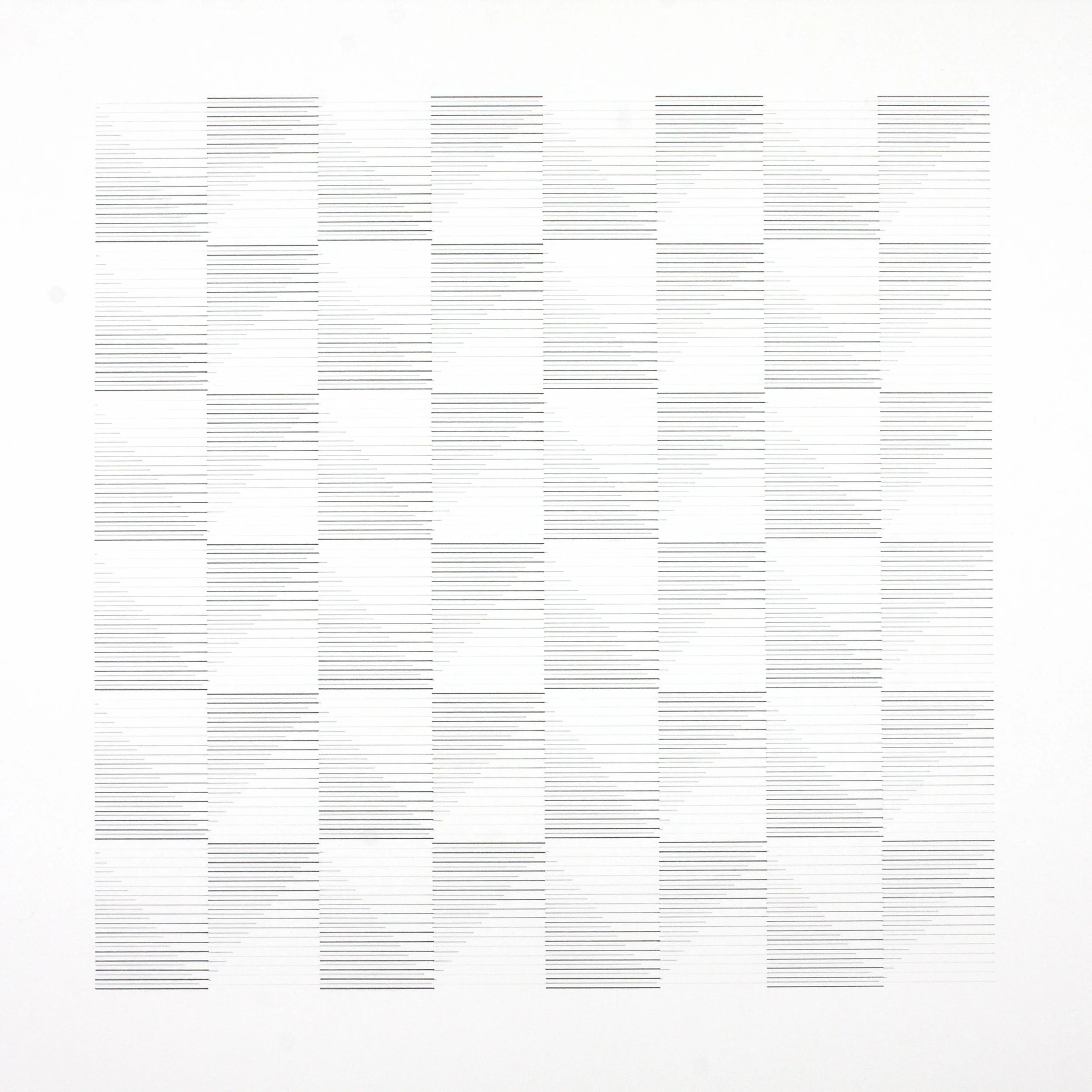 Modular Gradient Study no 12, Pencil on Paper, 64x64cm, 2026