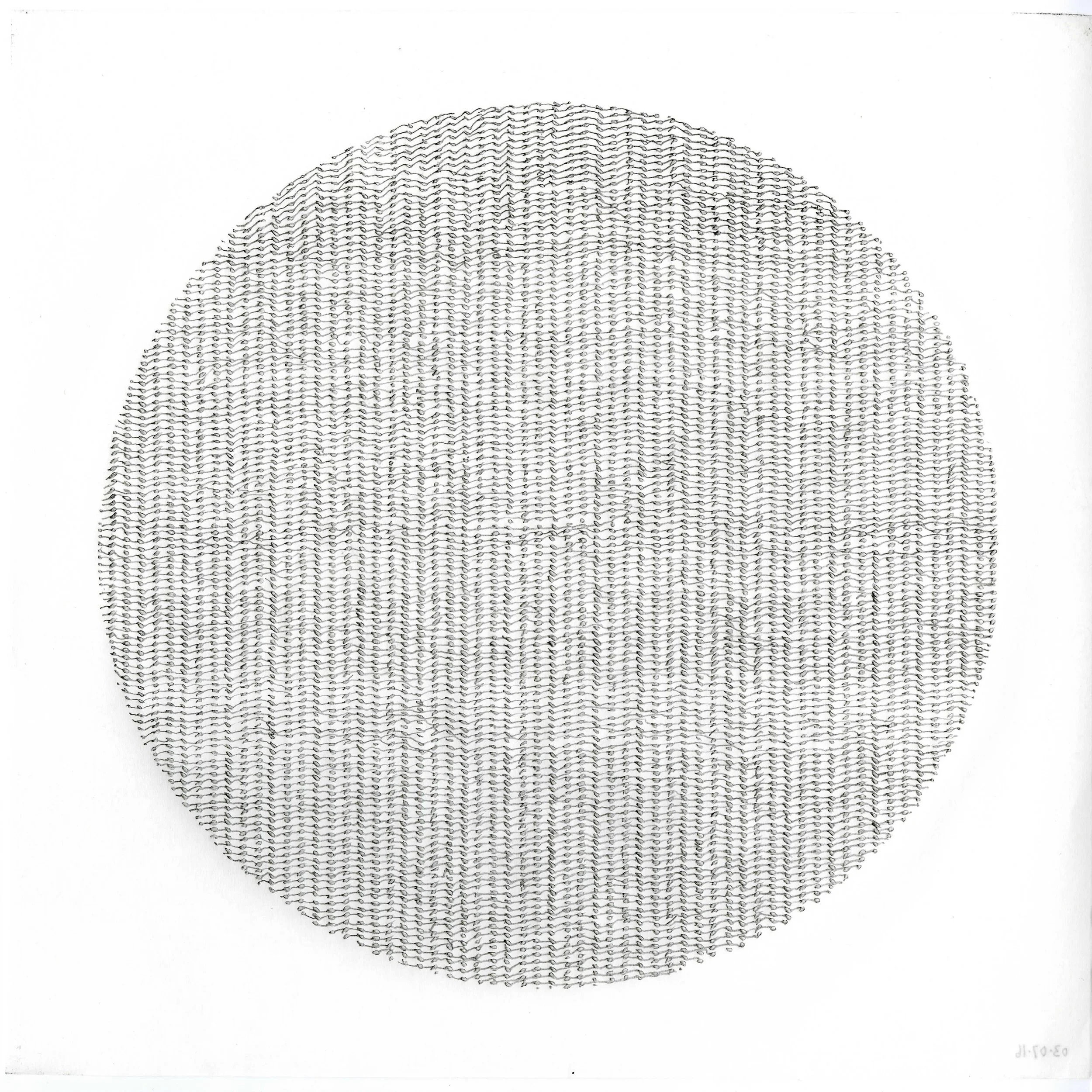 Breath Drawing 03.07.16, Pencil on Paper, 30x30cm, 2016.