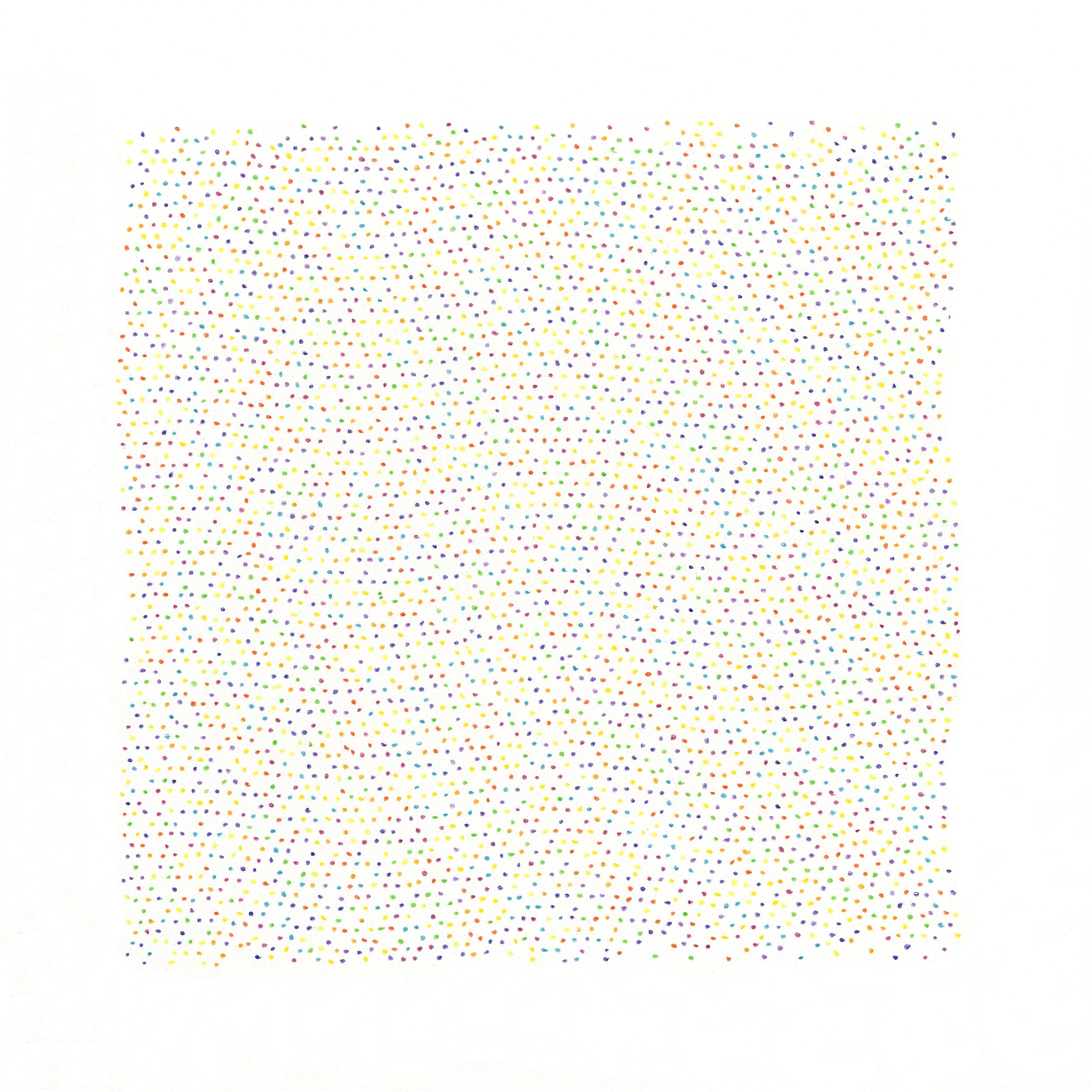 Drawing #01.19 [Chromatic Fields] Colour Pencil on Paper, 30x30cm 2019