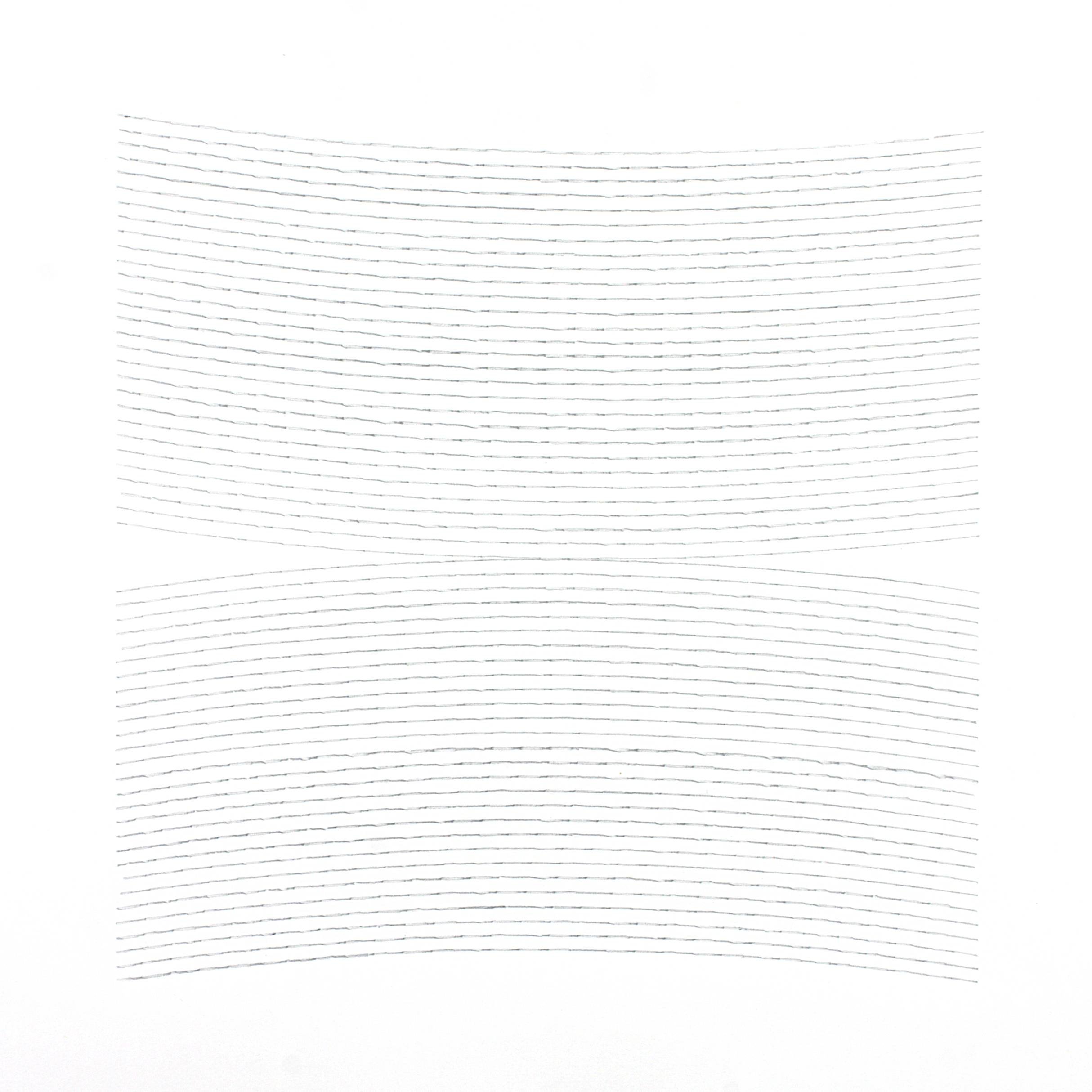 Curving no 2, pencil on paper, 40x40cm, 2025