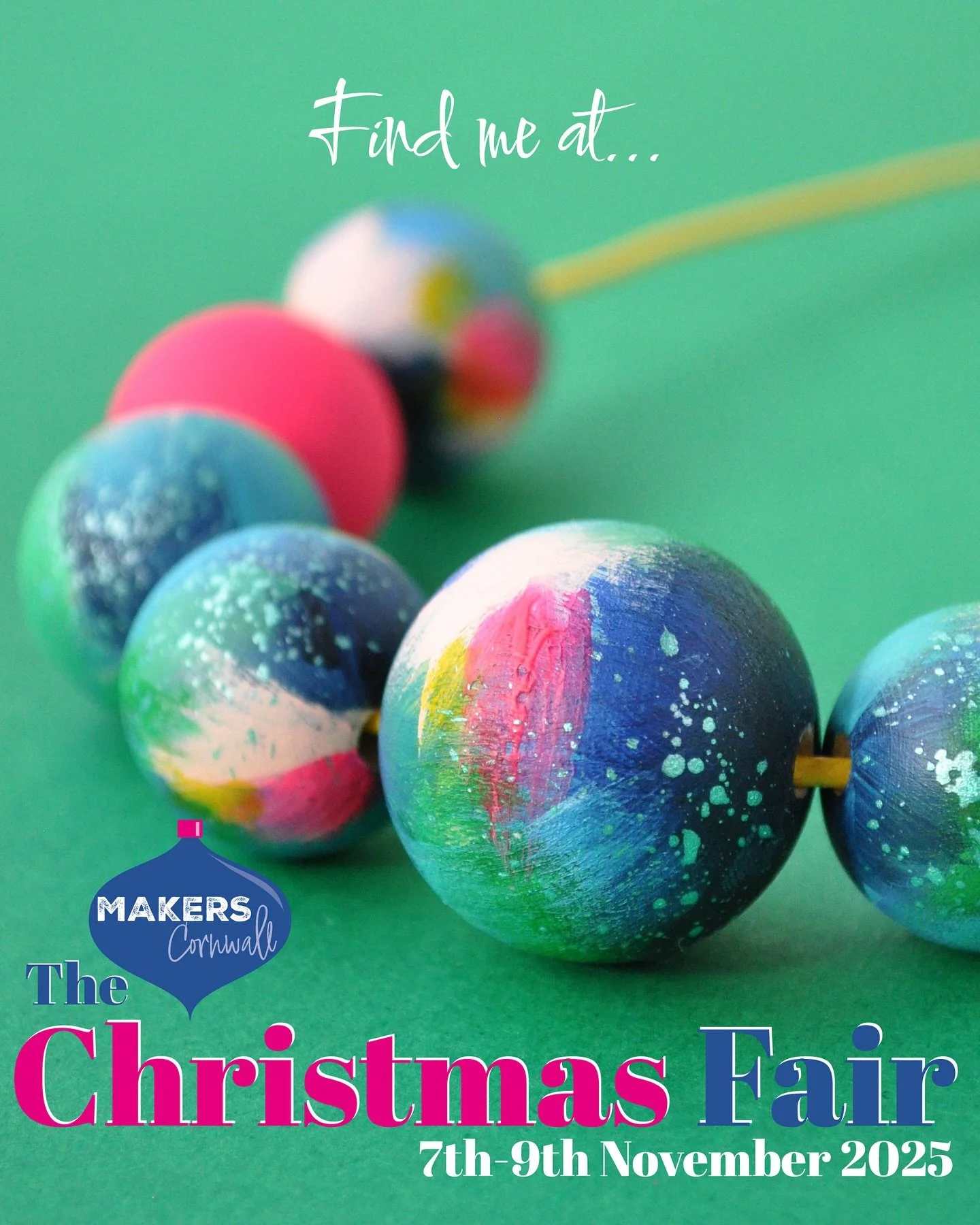 In just over 2 weeks (eek!) I will be at the @makerscornwall Christmas Fair! There is an amazing list of creative makers this year -  together with a fabulous cafe and street food vendors, you might have to spend the day to make sure you see everythi