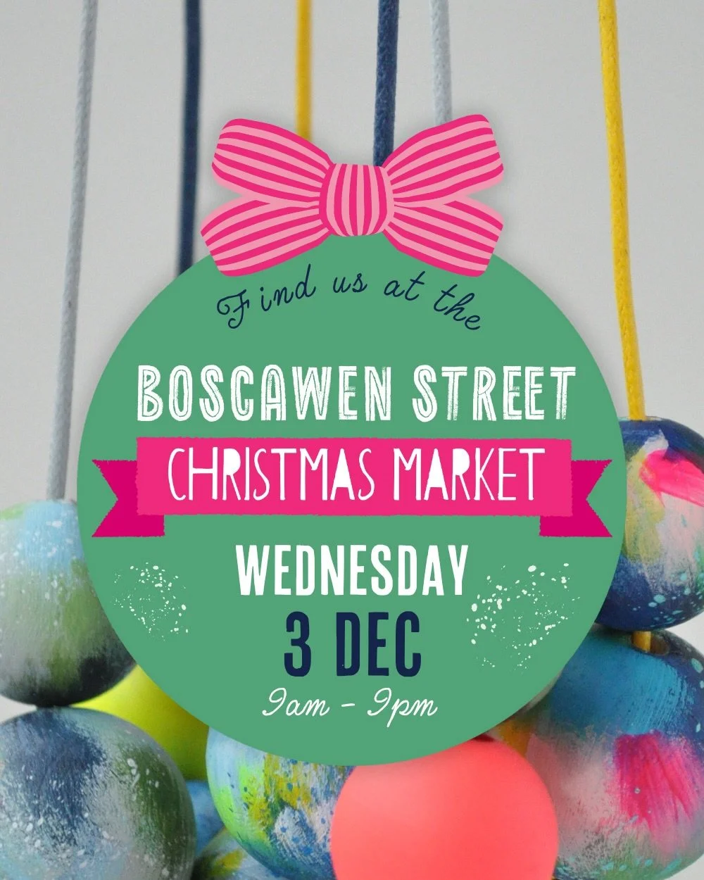 This Wednesday 3rd December I am taking part in the Boscawen Street Christmas market in Truro! Come and find me opposite Waterstones&rsquo; from 9am - 9pm with lots of lovely jewellery, perfect for Christmas gifts!

I&rsquo;ll be there with a selecti