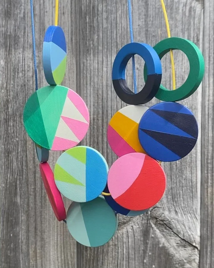 Some bright new colourful necklaces made this week - already to come with me to @enysgardens at the weekend! 

#enysgardens #enys #colourfuljewellery #colourpop #colourfulnecklace