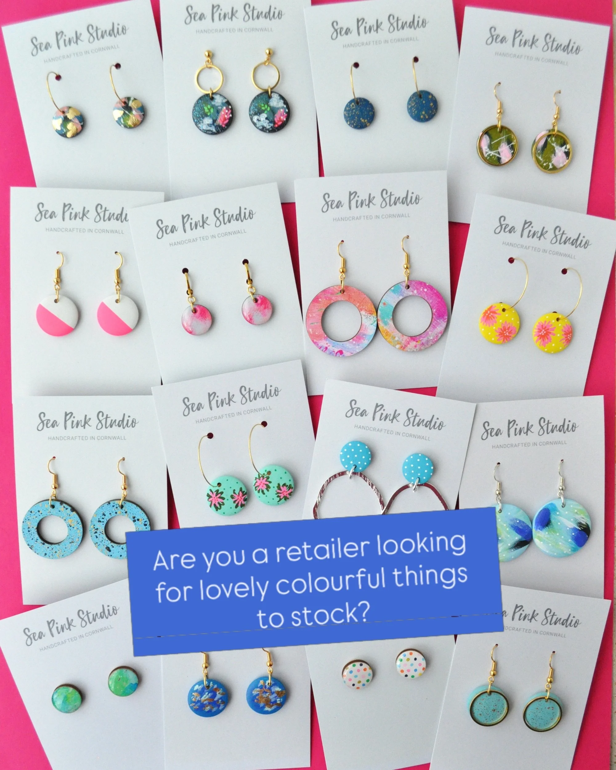 Are you a stockist looking for lovely new colourful products for your shop? 

You can now place an order for my colourful wooden jewellery with Faire!

Shop wholesale at seapinkstudio.faire.com

For new customers there&rsquo;s some great benefits: 

