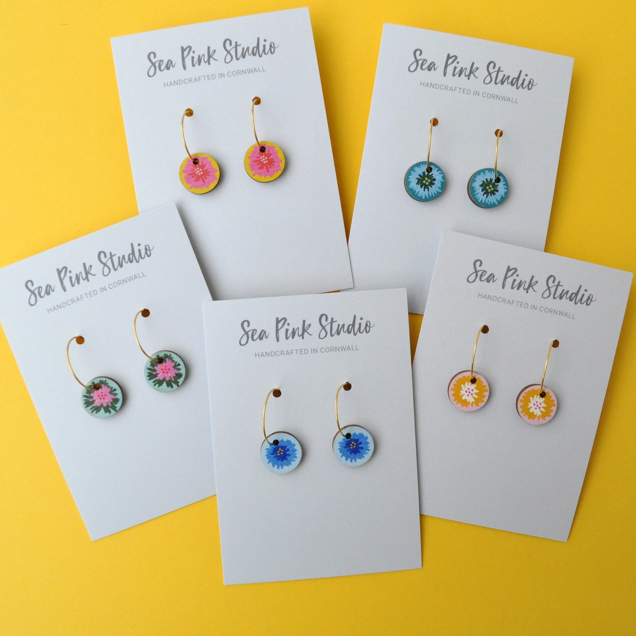 Floral Mini Hoops
