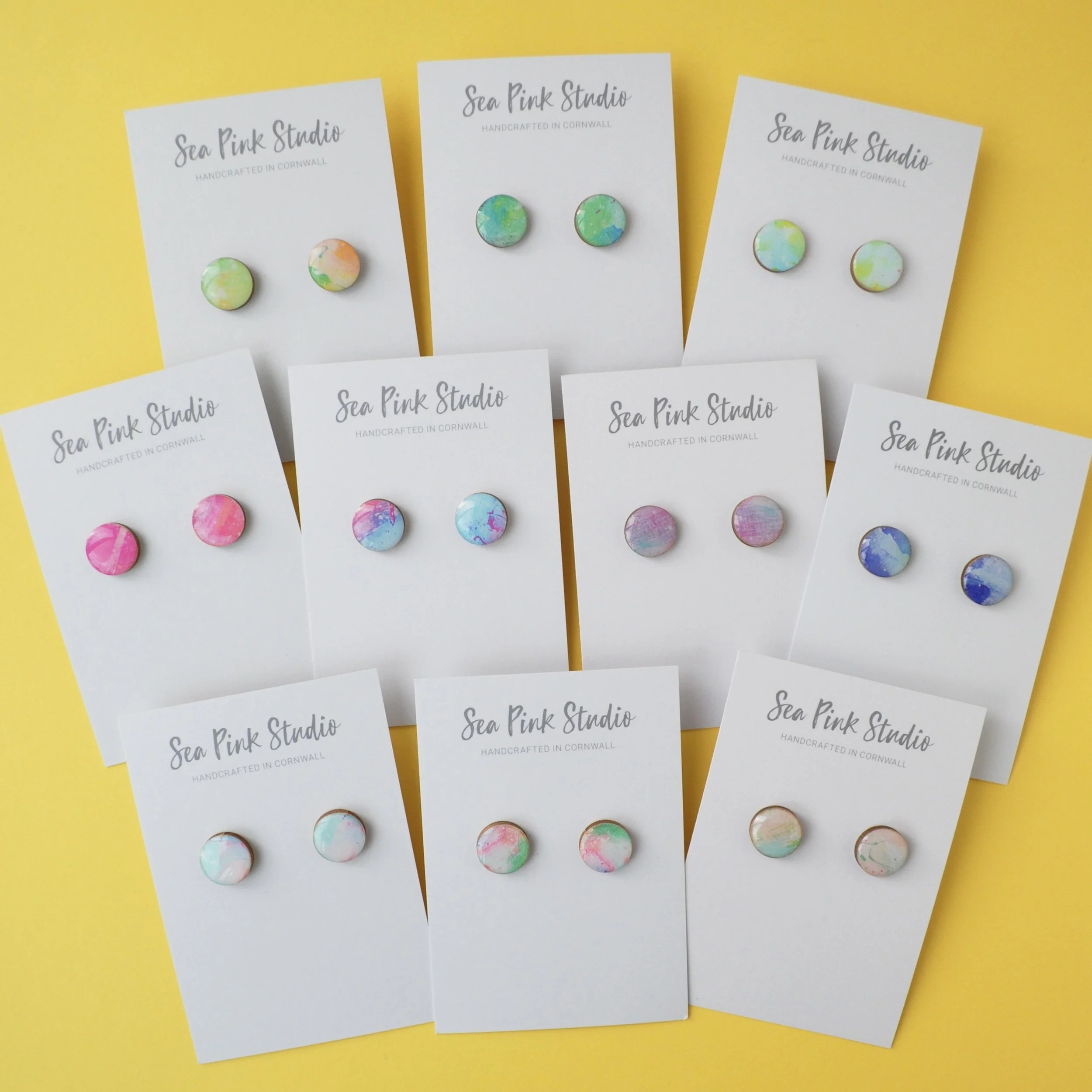 Arty Print Stud Earrings