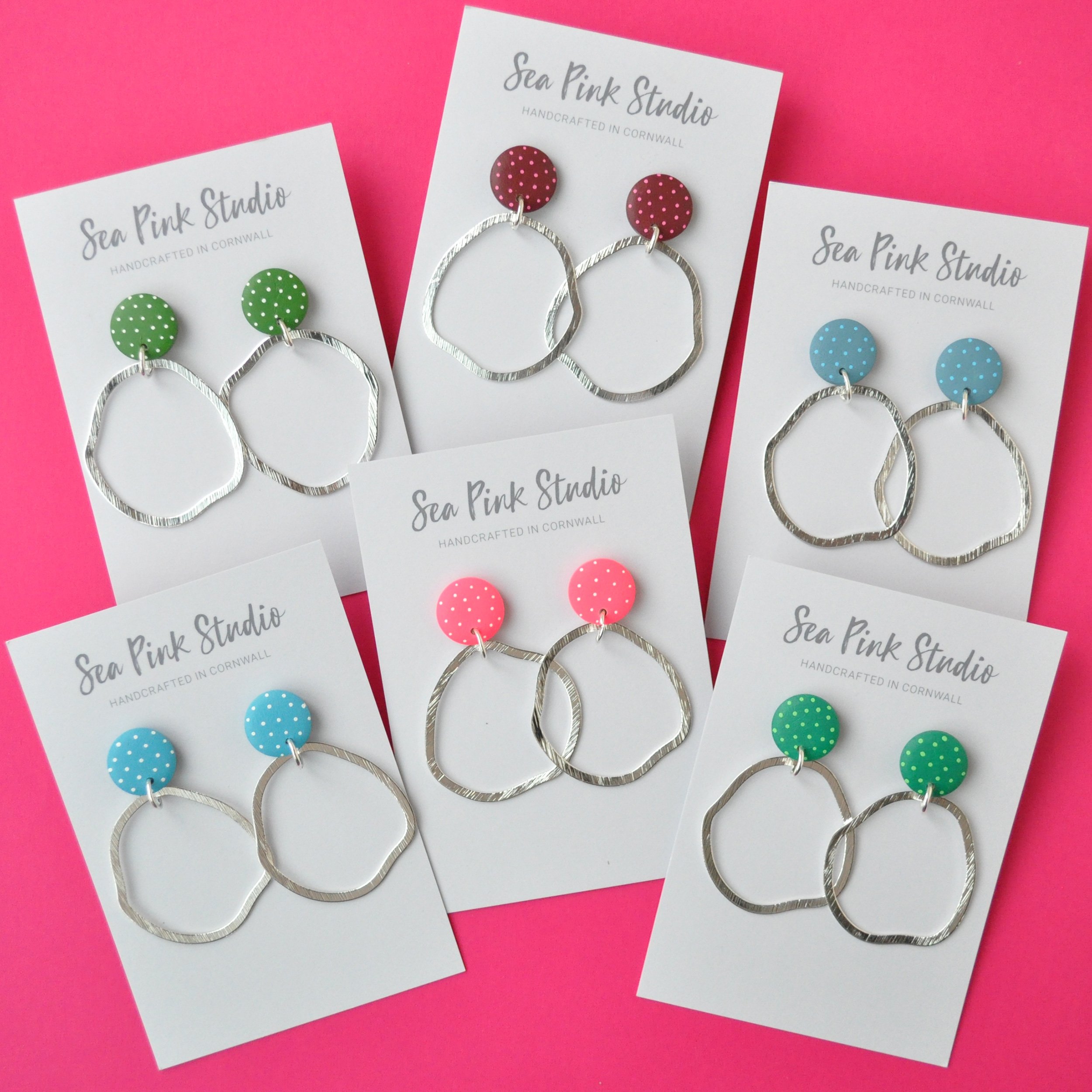 Rockpool Dot Silver Earrings