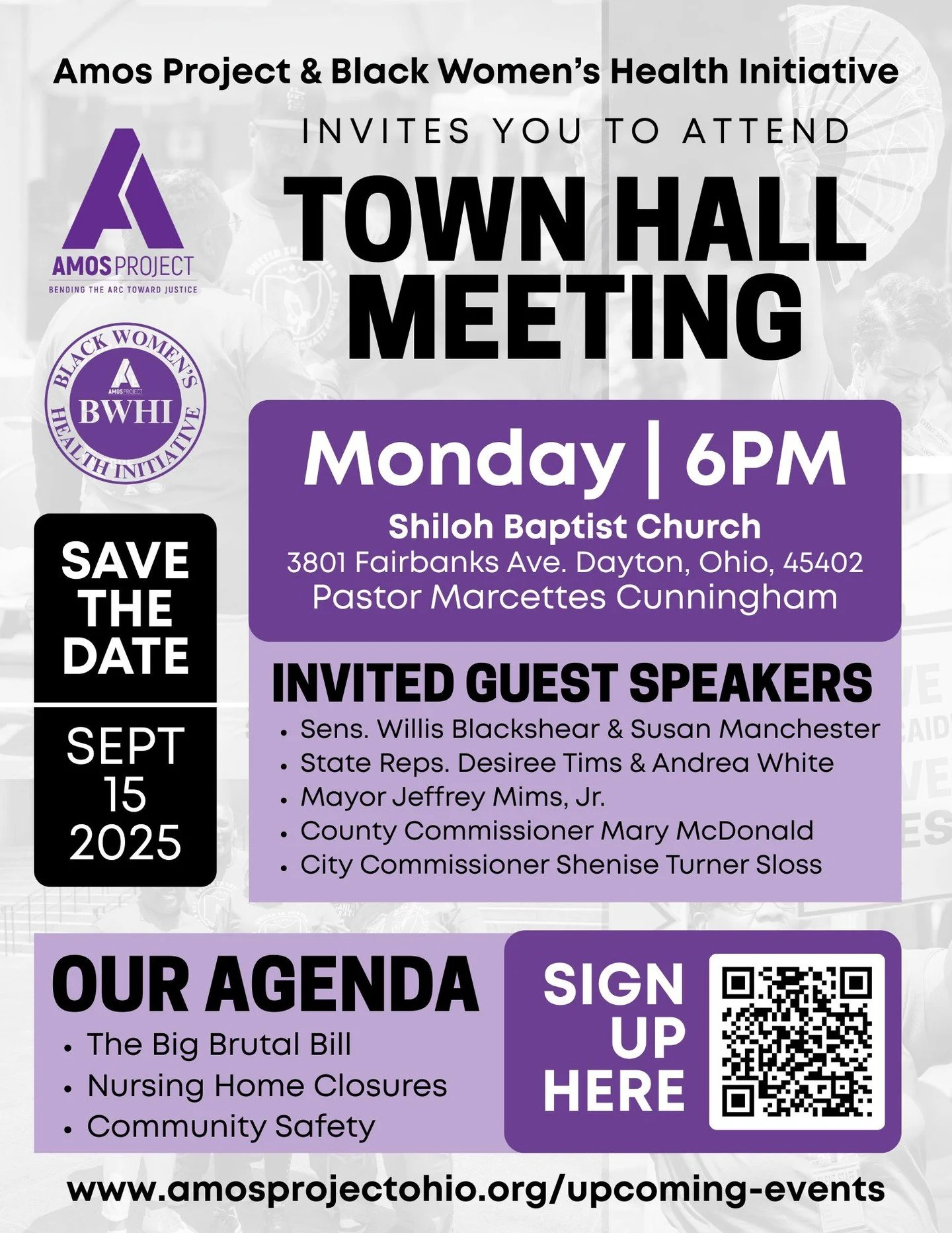 Dayton families deserve care, not closures. The Big Brutal Bill is putting our nursing homes at risk and our elders are the ones paying the price.

📣 Join The Amos Project for a community town hall in Dayton. Together, we&rsquo;ll fight to protect t