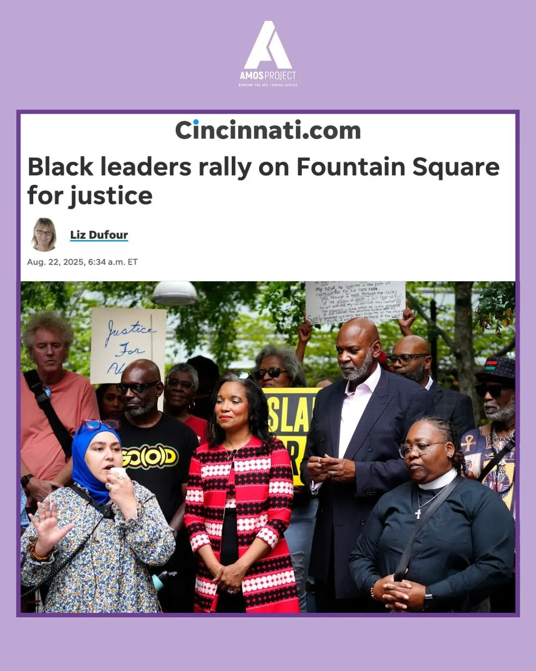 ✊🏾 On Fountain Square, we stood together to demand justice, dignity, and change for our communities.

We believe faith and action go hand in hand. We are building a moral movement in Cincinnati to make sure all our communities are safe, healthy, and