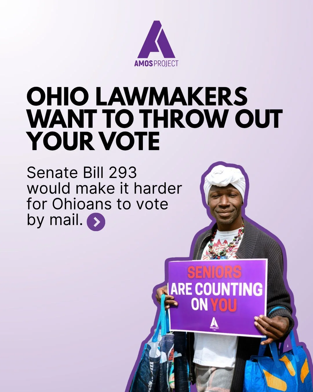Ohio lawmakers want to throw out votes. SB 293 would END the 4-day window for mail ballots &mdash; punishing voters for mail delays.

Who gets silenced? Seniors. Disabled voters. Rural voters. Students. Working families.

Every vote matters. Tell you