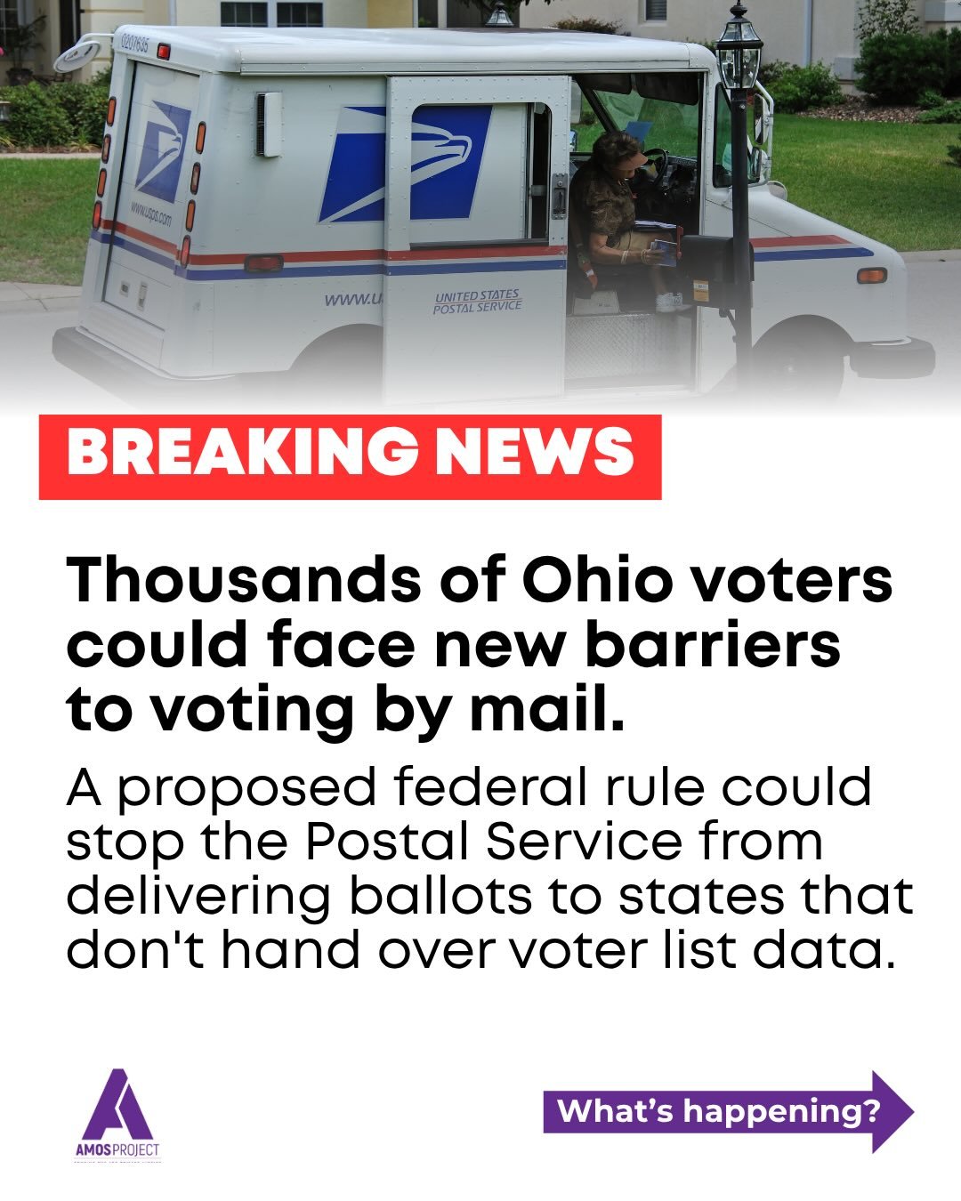 🚨Breaking News 

An executive order from March prompted the US Postal Service to issue a drastic ultimatum to states: send your voter rolls to the Department of Justice and the Department of Homeland Security, or we won&rsquo;t deliver your mail-in 
