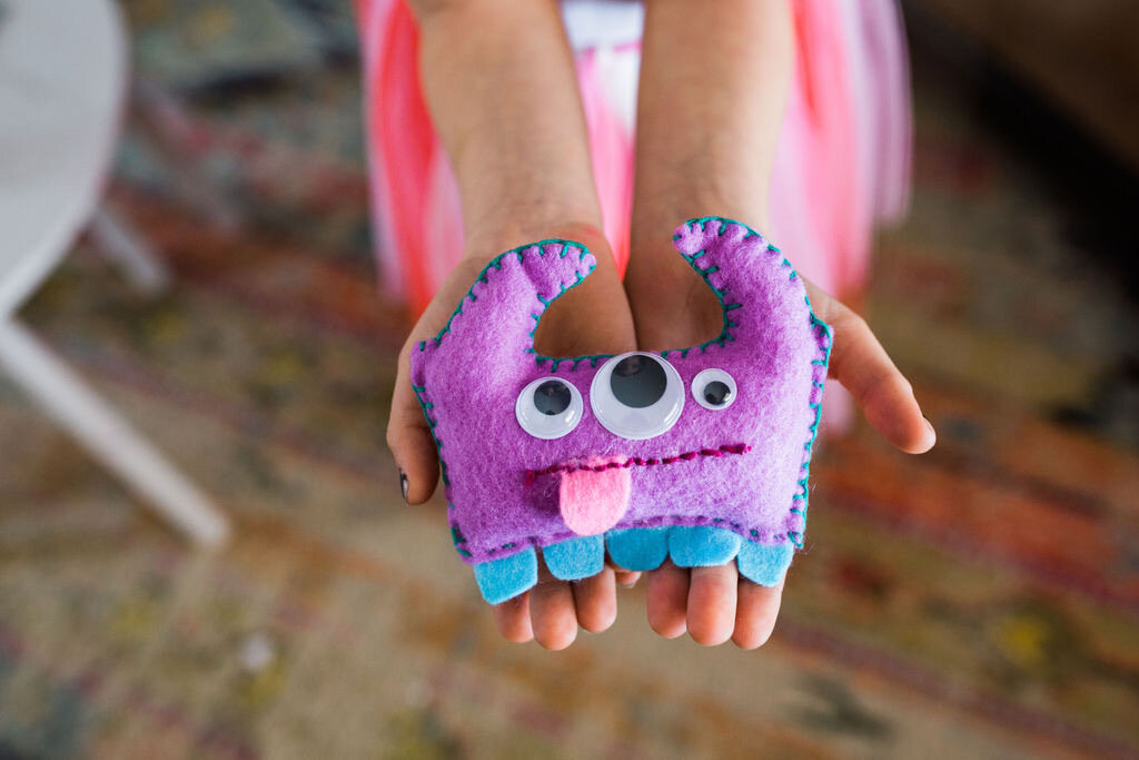 Make your Monster - A DIY sewing kit for kids - Blue with horns –  petitloulou