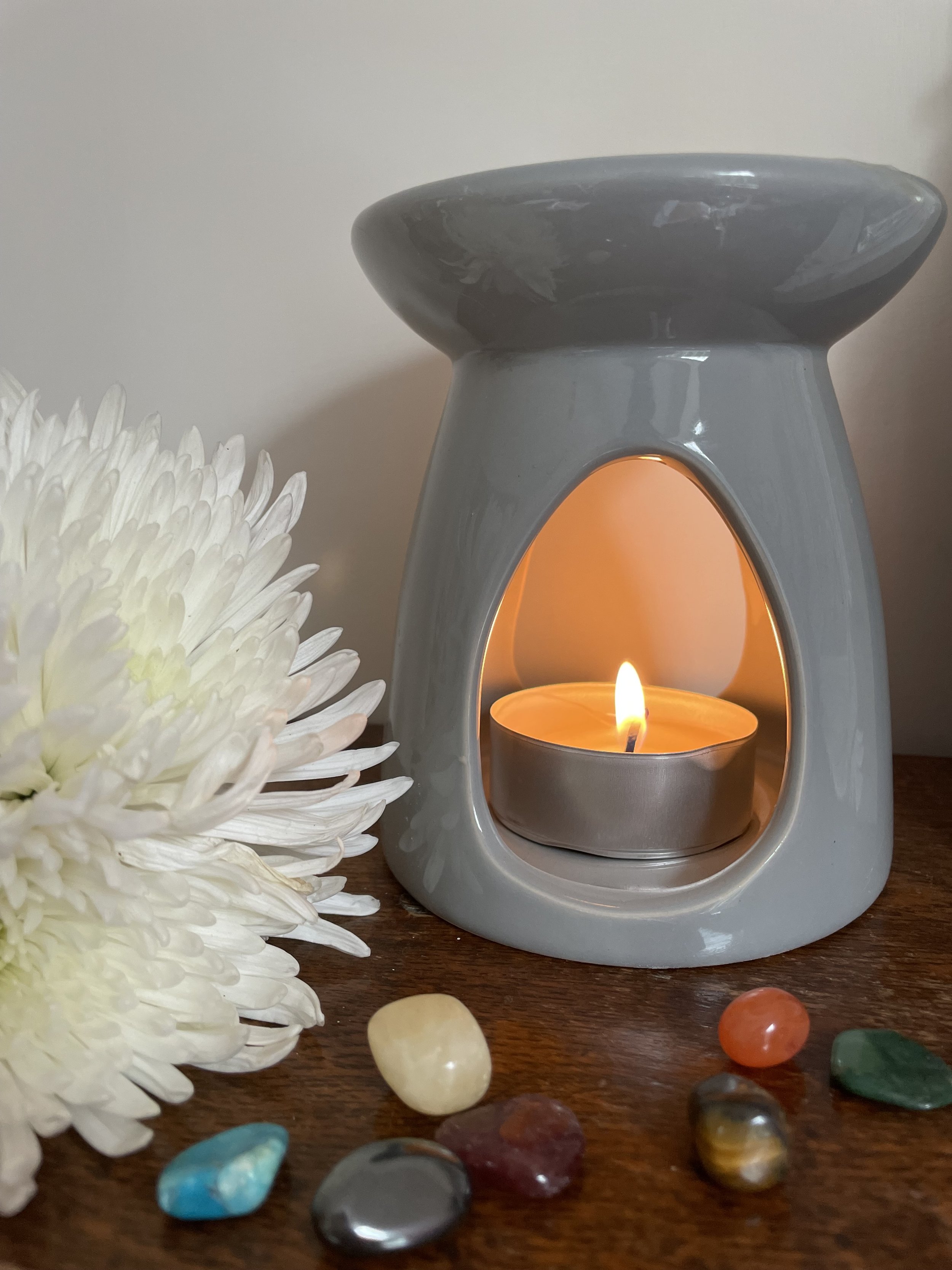 Large Wax Melt Burner - Grey