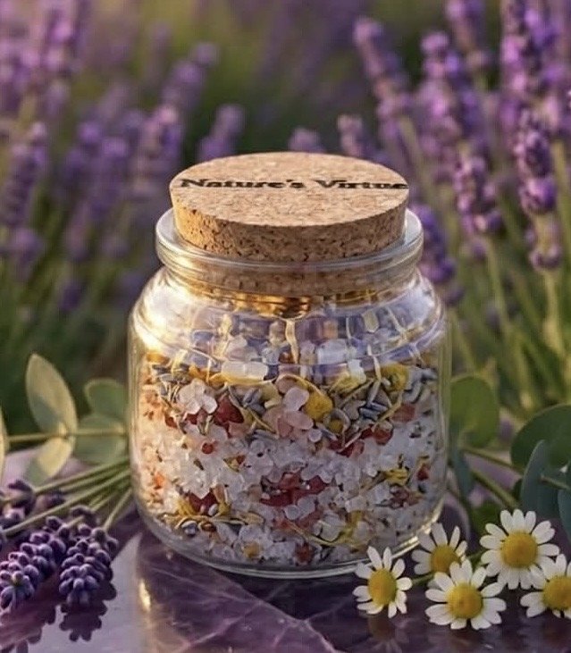 Aromatherapy Bath Salts - Lavender Fields (Lavender, Chamomile & Eucalyptus)