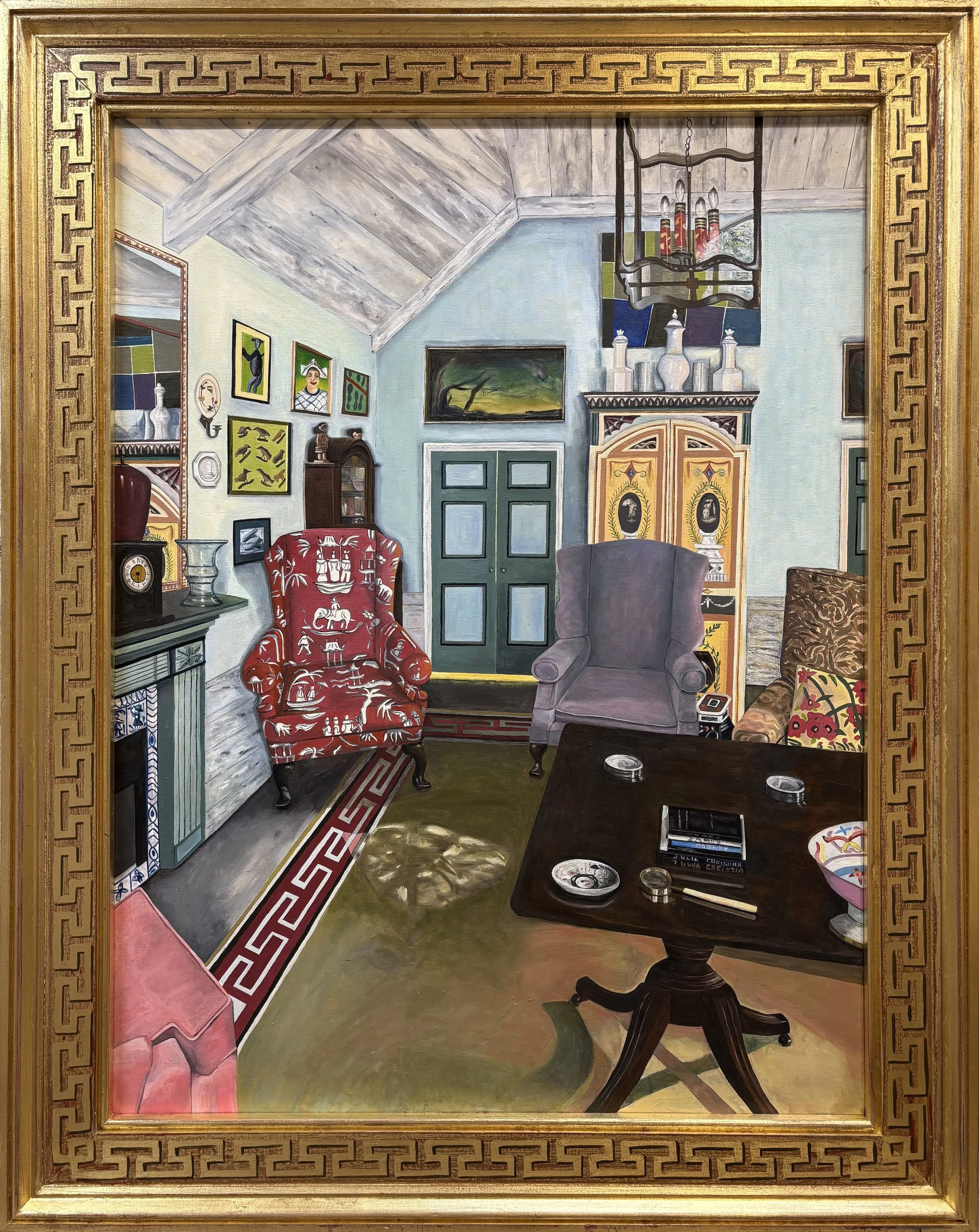 IOH Living Room 
Oil on canvas, 46.5"H x 36.5"W