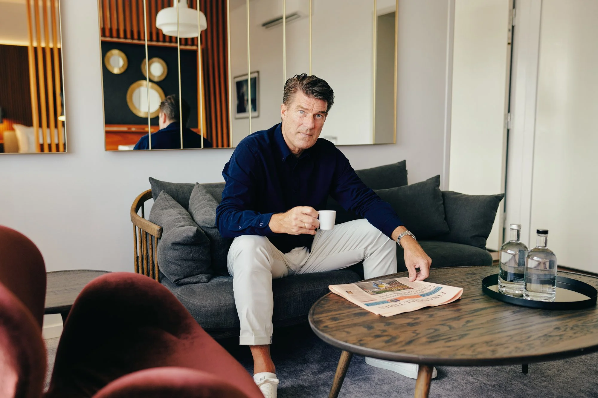 Michael Laudrup portræt på hotel