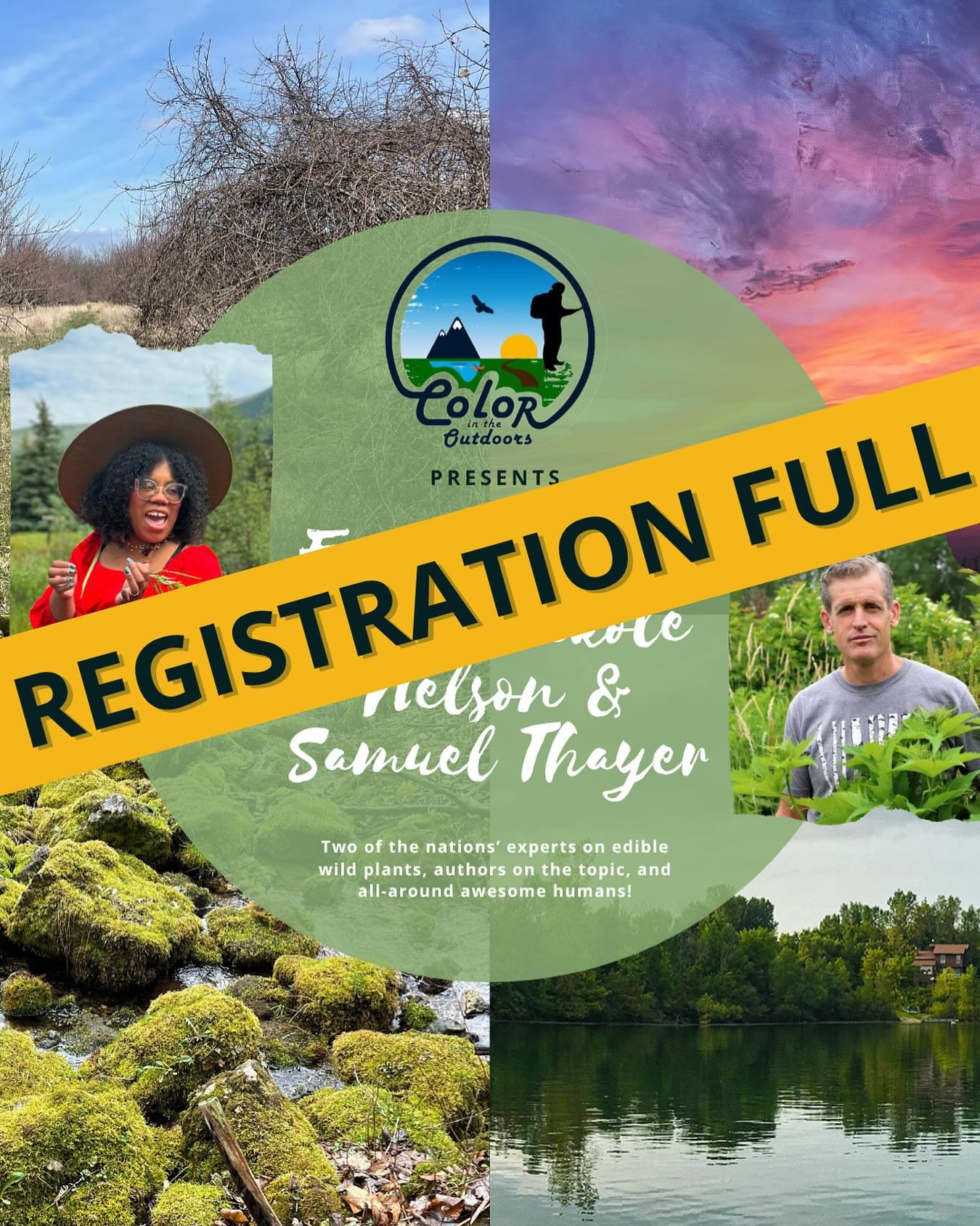 Thank You to Everyone who registered for what is sure to be an amazing day in the field and in community.  Please keep an eye out for our upcoming events and workshops.