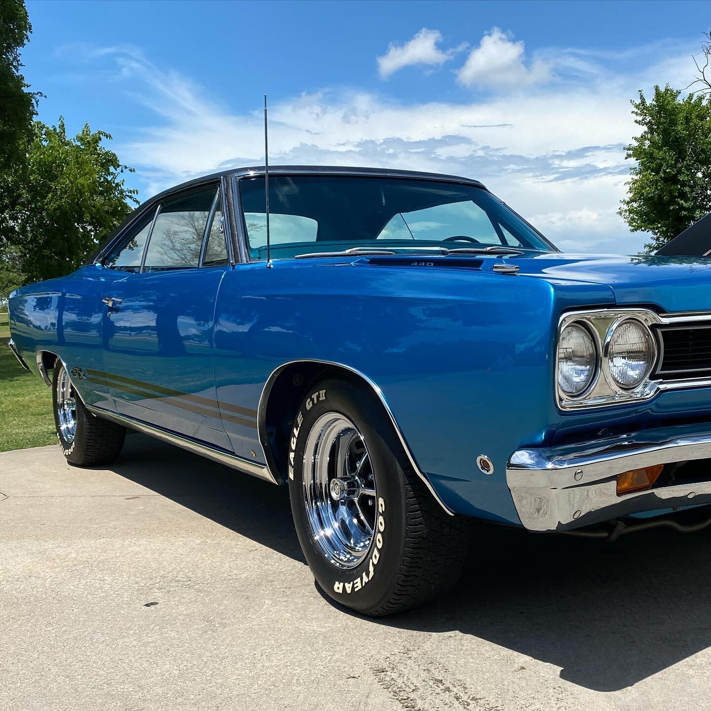 1969 Plymouth GTX 440 all polished up &amp; ready for Texas car shows.