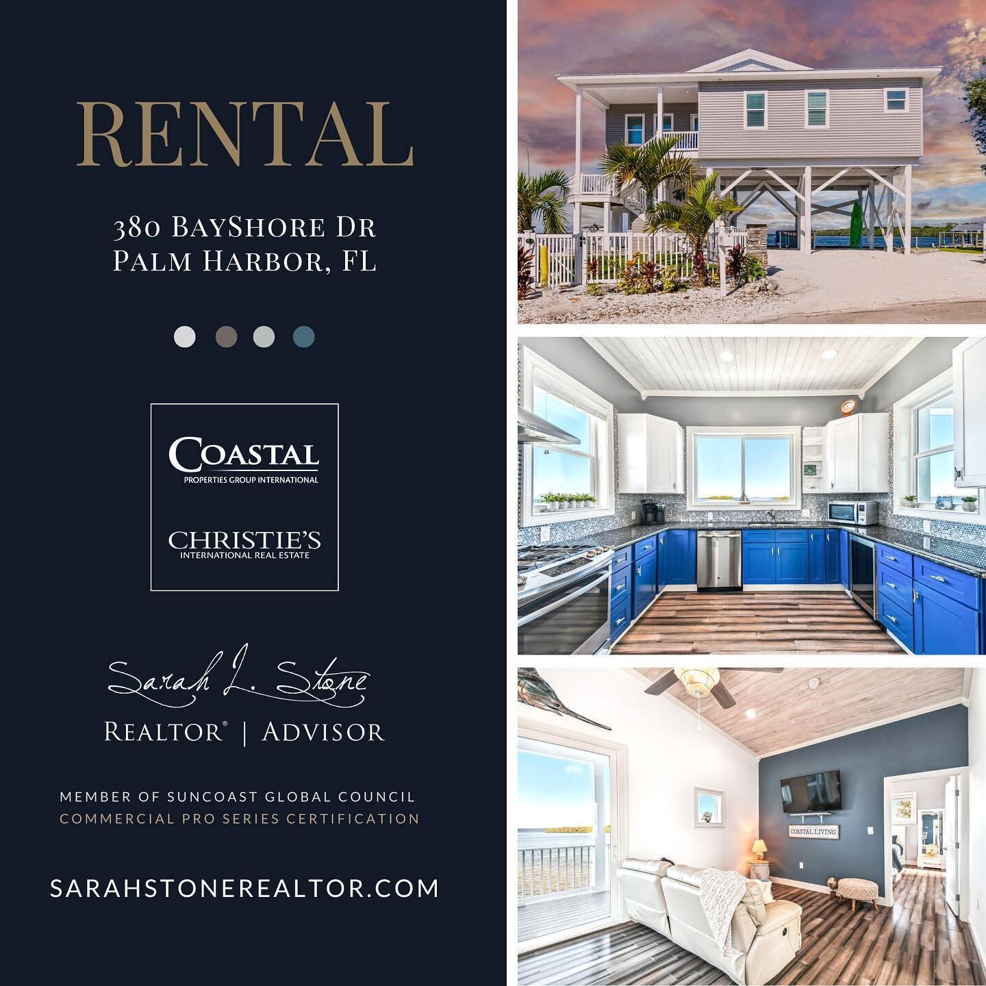 Welcome to this quaint and cozy, Ozona, FL vacation home! Escape the winter months and feel the sunshine and cool breeze at this spectacular west facing waterfront home, construction completed in 2018, endless sunsets from your large furnished balcon