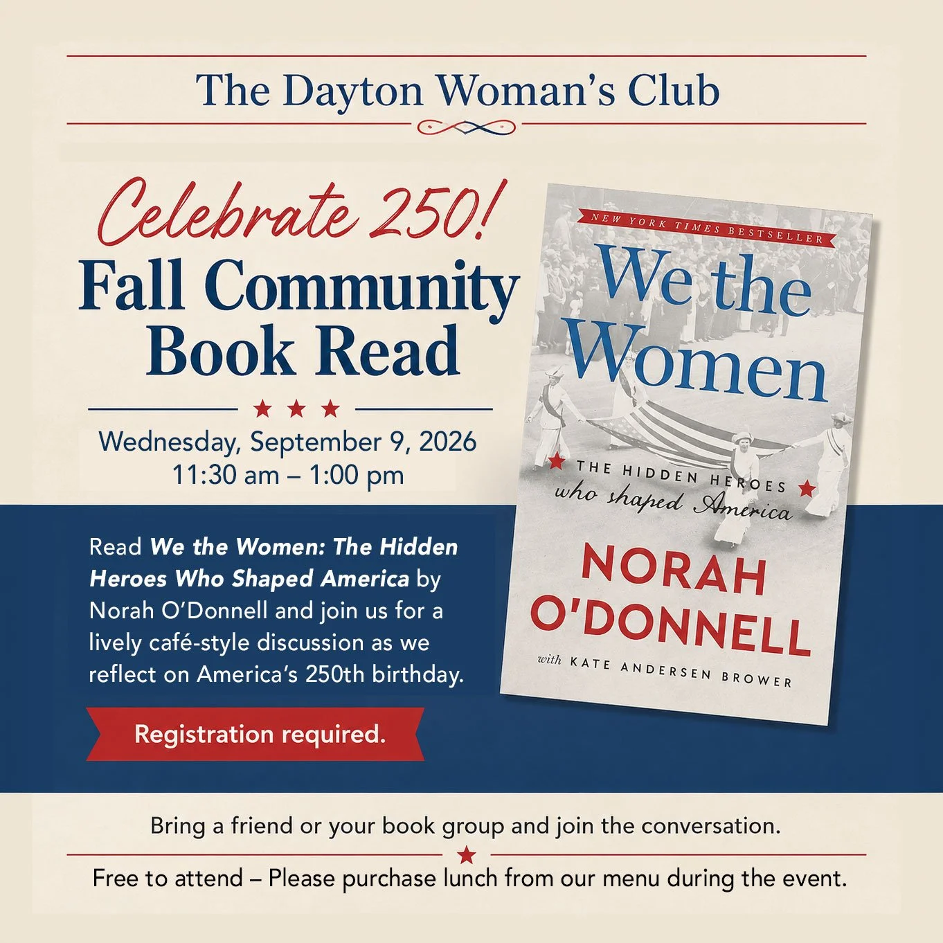 Celebrate 250! Fall Community Book Read