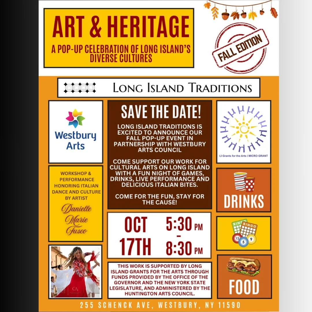 ✨ ONE WEEK AWAY ✨ Reserve your spot LINK IN BIO #longislandtraditions #popup #italianheritagemonth #artsandculture #westburyarts #event