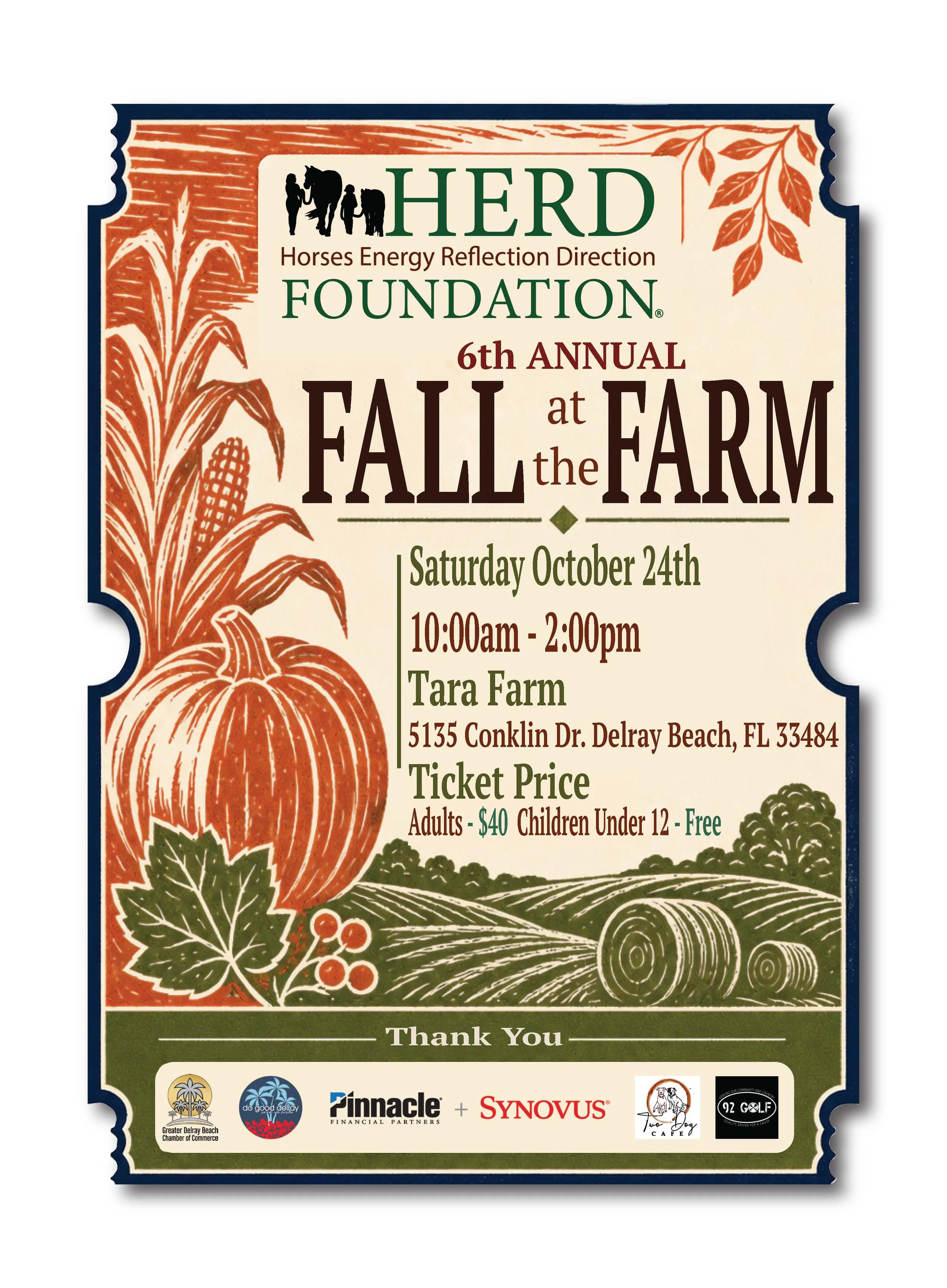HERD Foundation's 6th Annual FALL at the FARM - Event Ticket