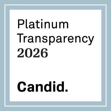 A certificate or award titled "Platinum Transparency 2026" with the word "Candid" at the bottom.