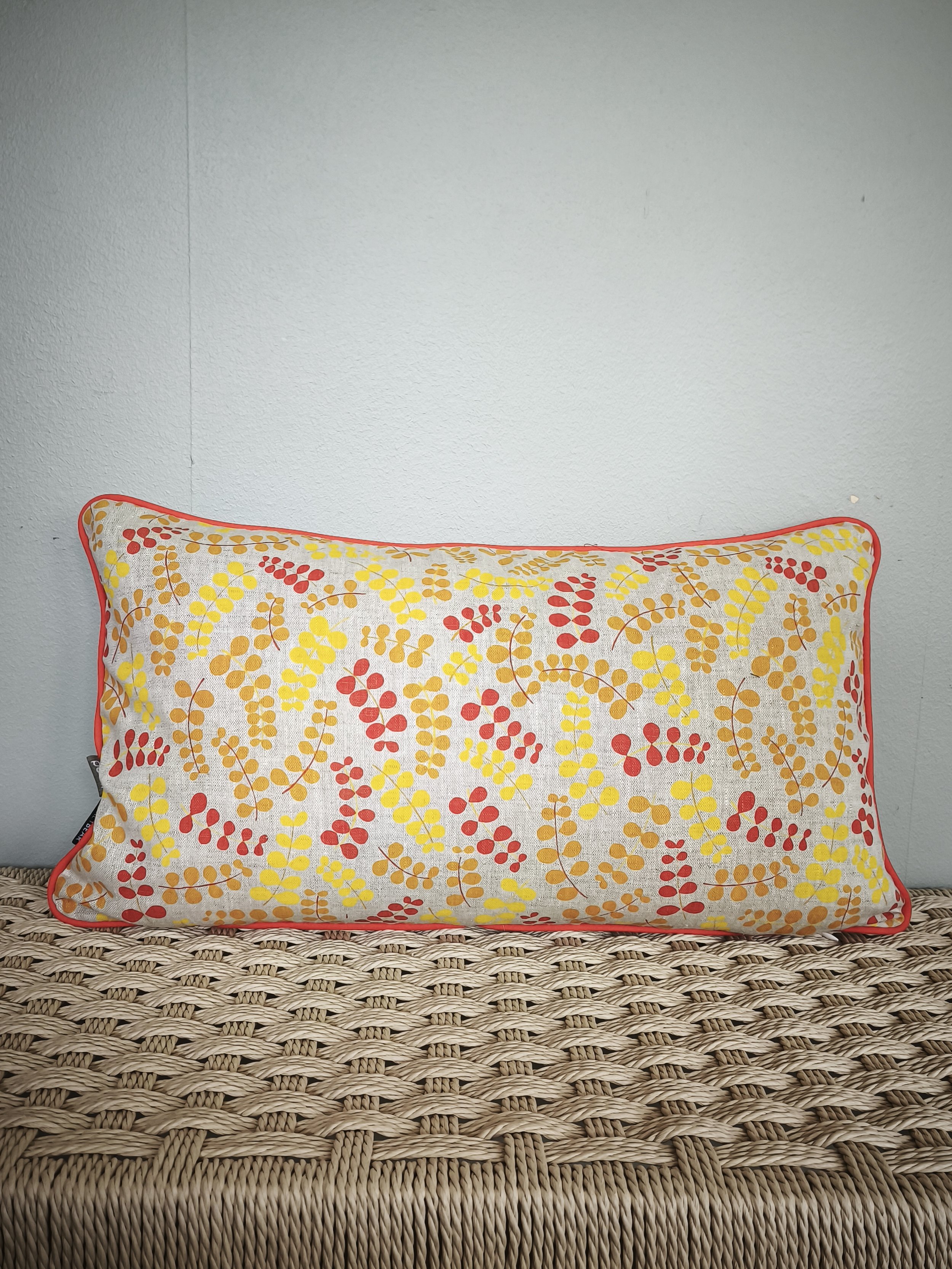 Pillow cover "Indigo Leaves"