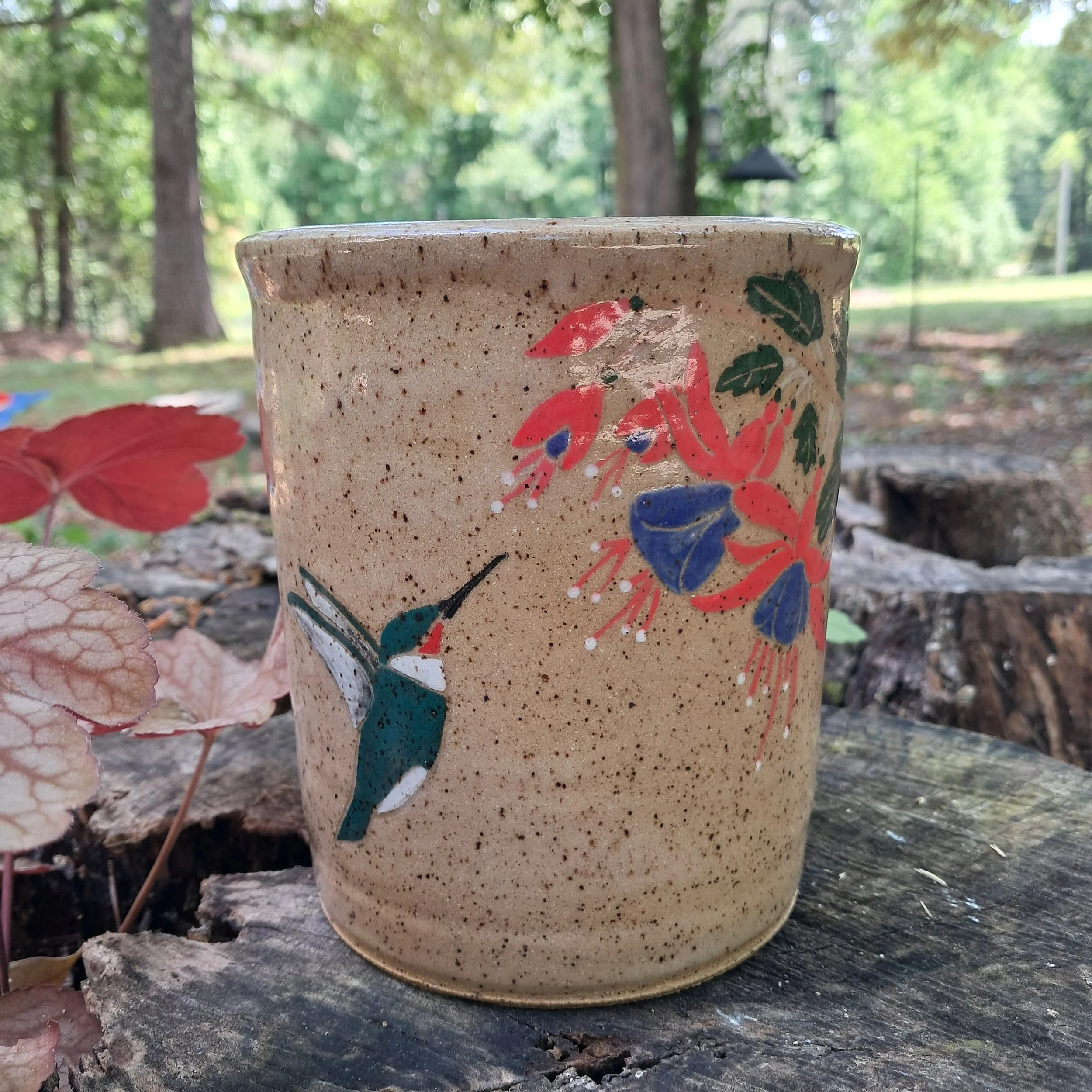 Hummingbird utensil holder