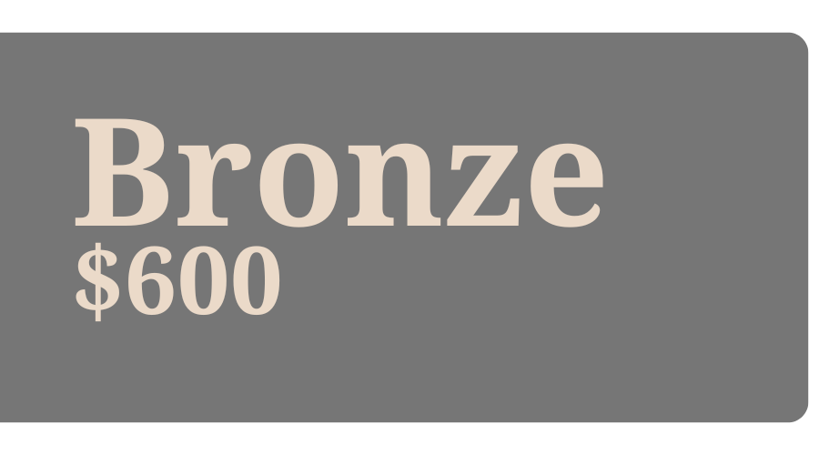 A digital badge indicating a bronze award or level worth 600 dollars.