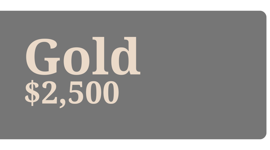 Display showing the word 'Gold' with a value of $2,500
