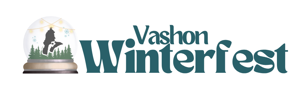 Vashion Winterfest logo with a snow globe containing a silhouette of the state of Michigan, trees, and snowflakes.