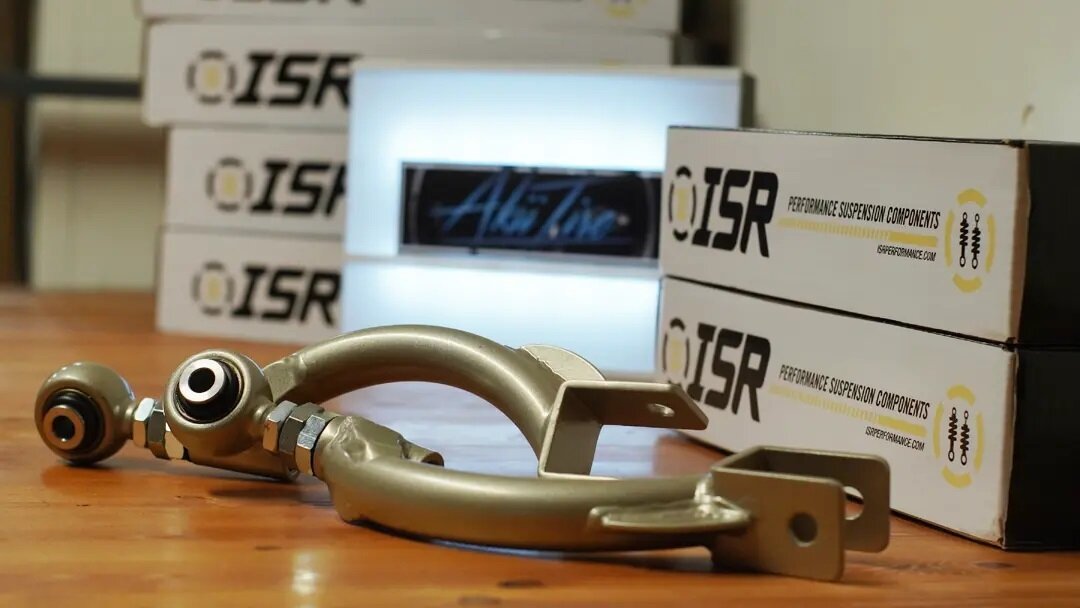 We've got ISR Performance rear upper control arms for s-chassis in stock. Much needed for dialing camber in or out. -------------------------------------------------------------------------------------
Feel free to contact us through email, our Faceb