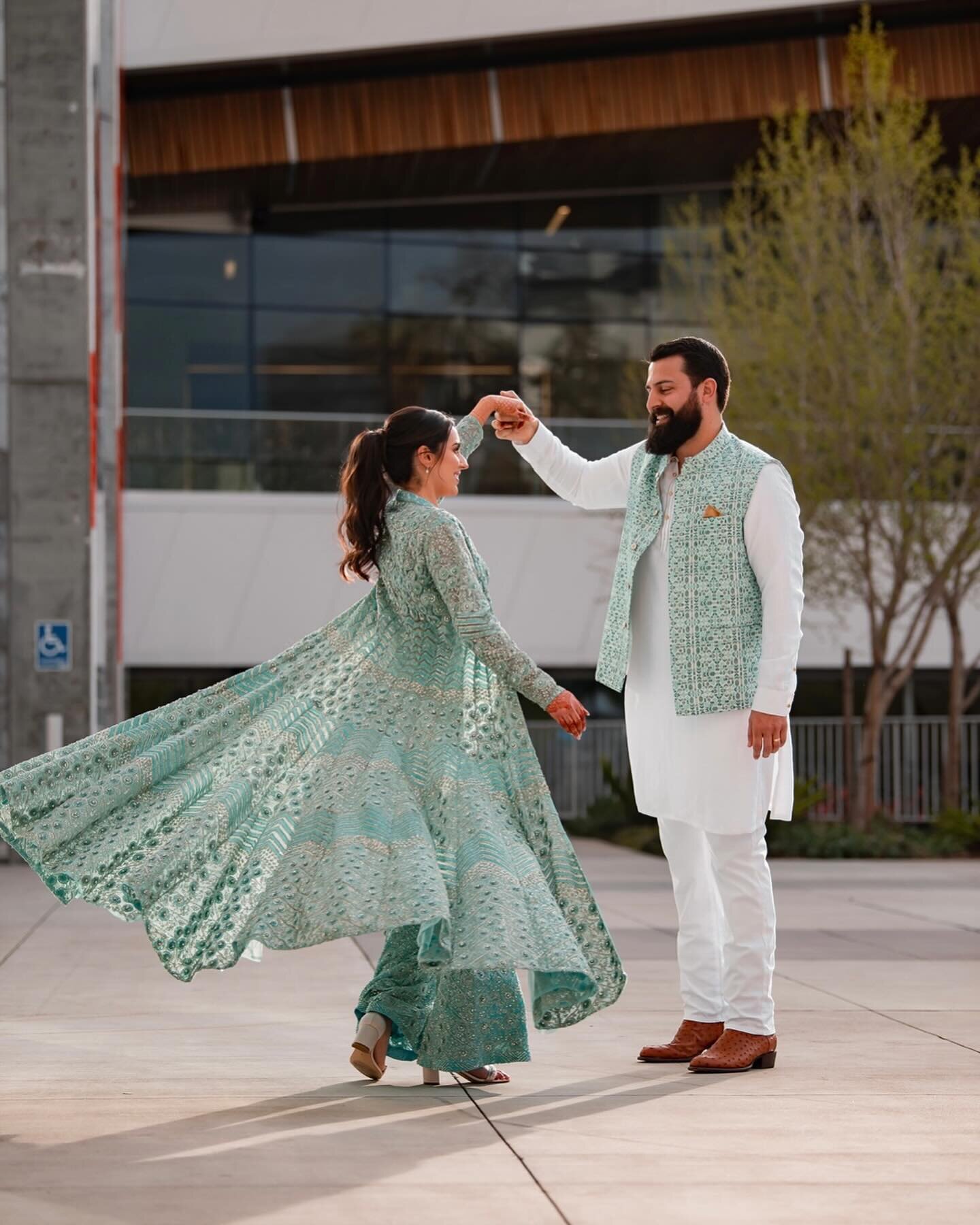 Sachi steals the spotlight for her Sangeet in a bespoke fusion ensemble, a symphony of cultures embodied in her attire. ✨ 

Bride&rsquo;s Outfit: @swaticouture 
Planning &amp; Coordination: @threewishesplanning
Venue: @theglasshousesj
Photography: @m