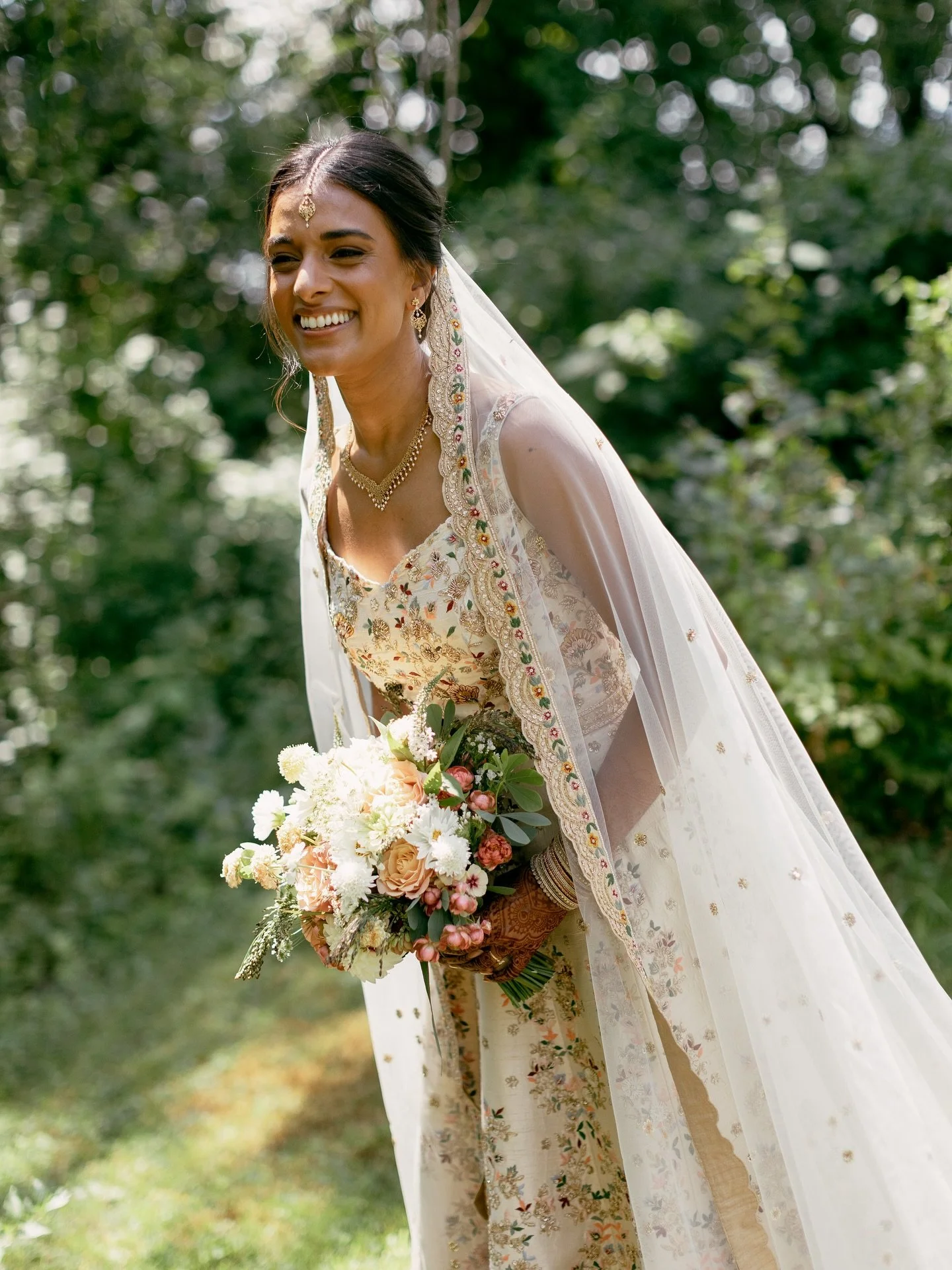 Delicate fineries woven into an impeccable dream &mdash; a bespoke gown with every detail envisioned by our radiant bride Shivani. A moment to cherish, a forever-ethereal look. 

Bride&rsquo;s ivory attire: @swaticouture 
Bridesmaids attire: @swatico