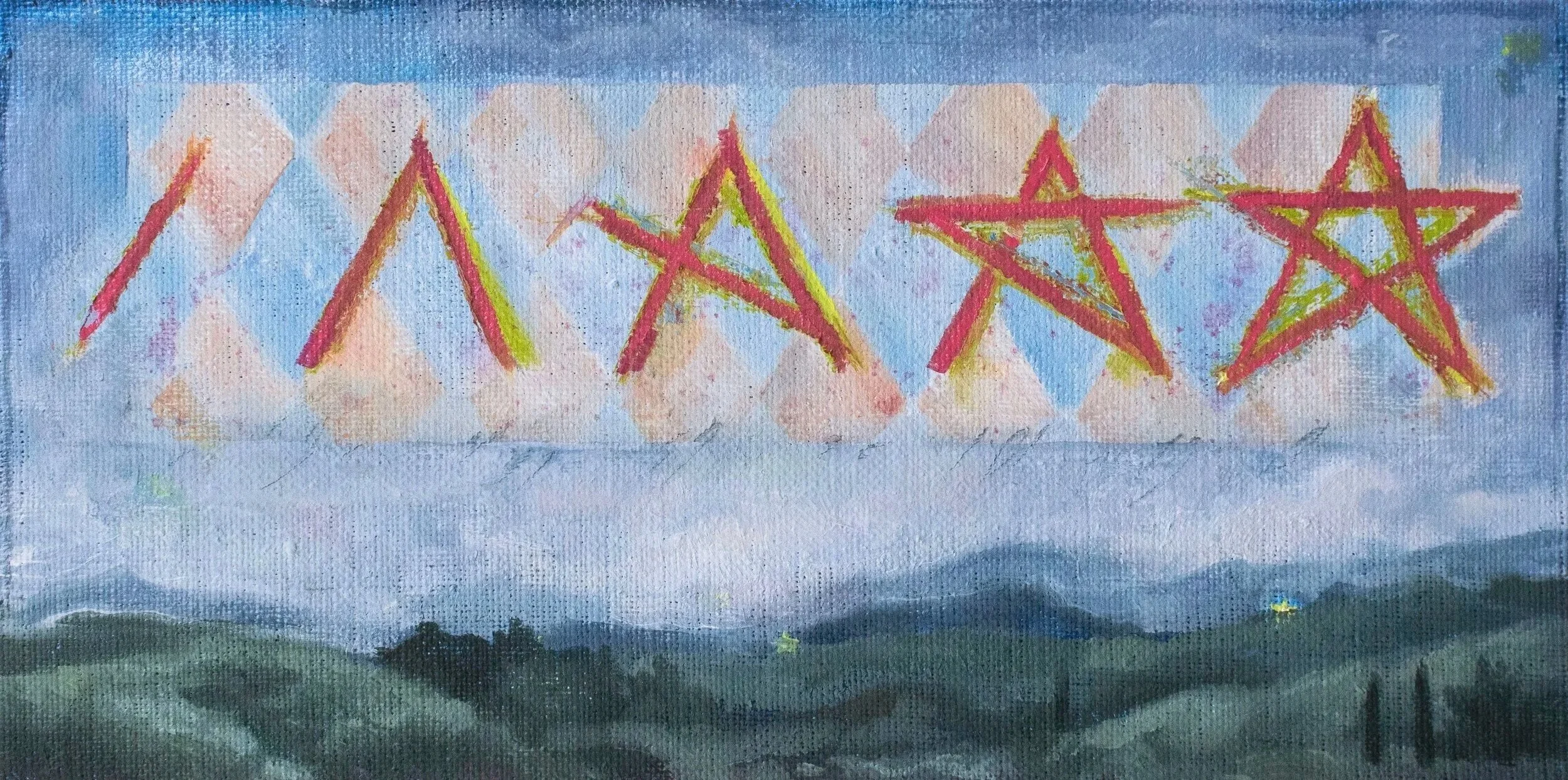 How to Make a Wish 6 x 12 inches, oil on linen mounted on panel, 2026 