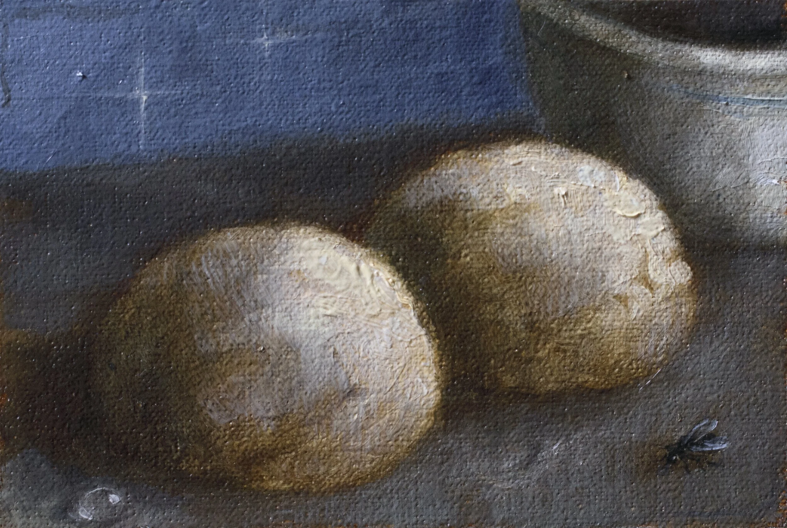 Making Dough  4 x 6 inches, oil on linen mounted on panel, 2026 