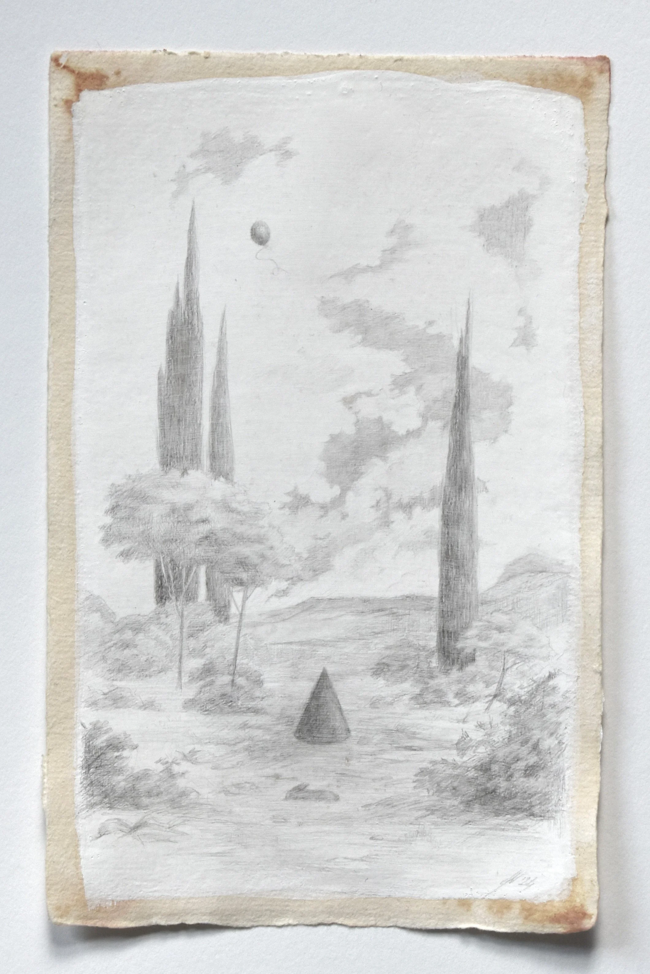 This is a Life   7.5 x 4.75 inches, Silverpoint on prepared paper, 2024 