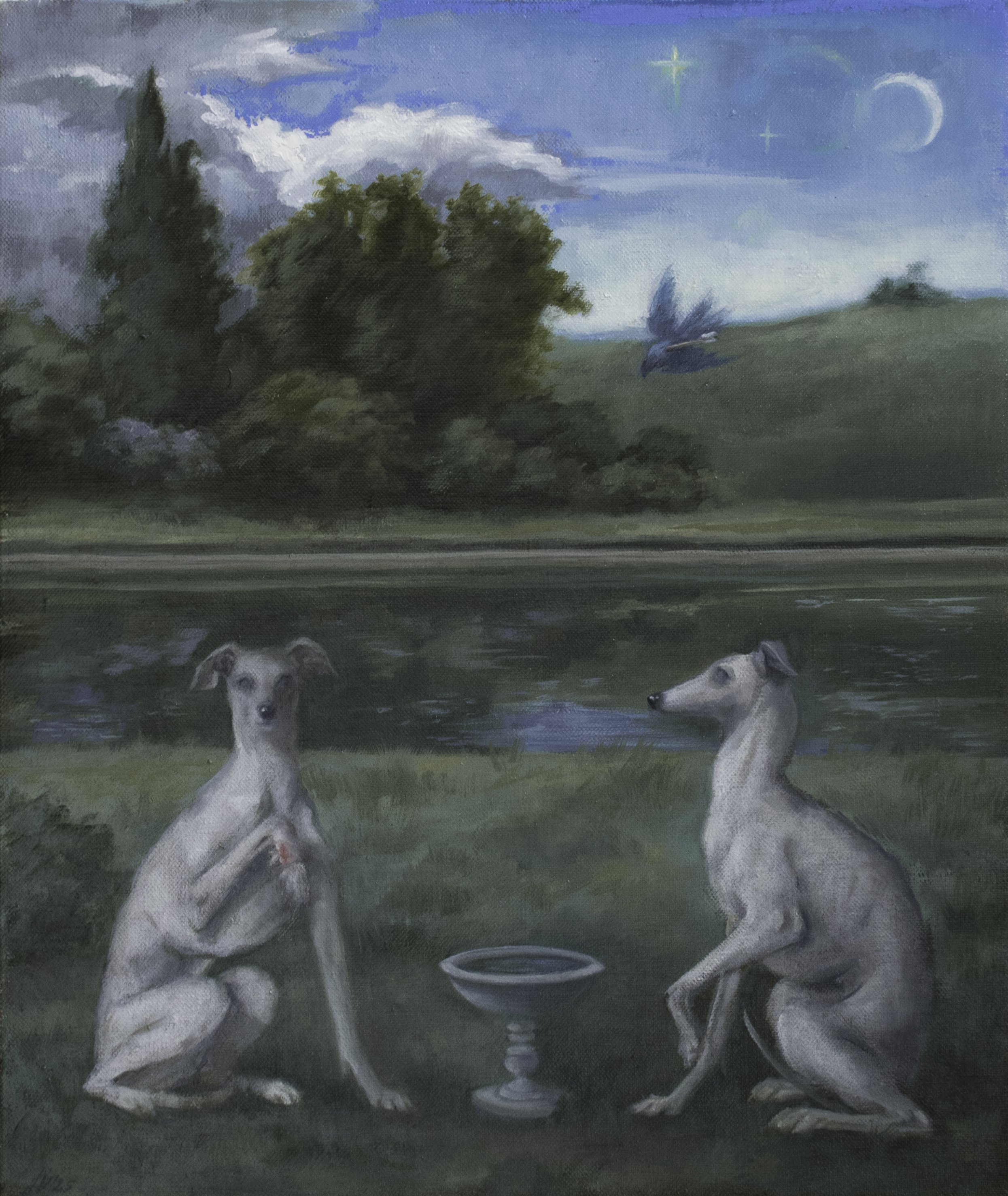 The Pity Party 10.75 x 12.75 inches, oil on linen, 2025