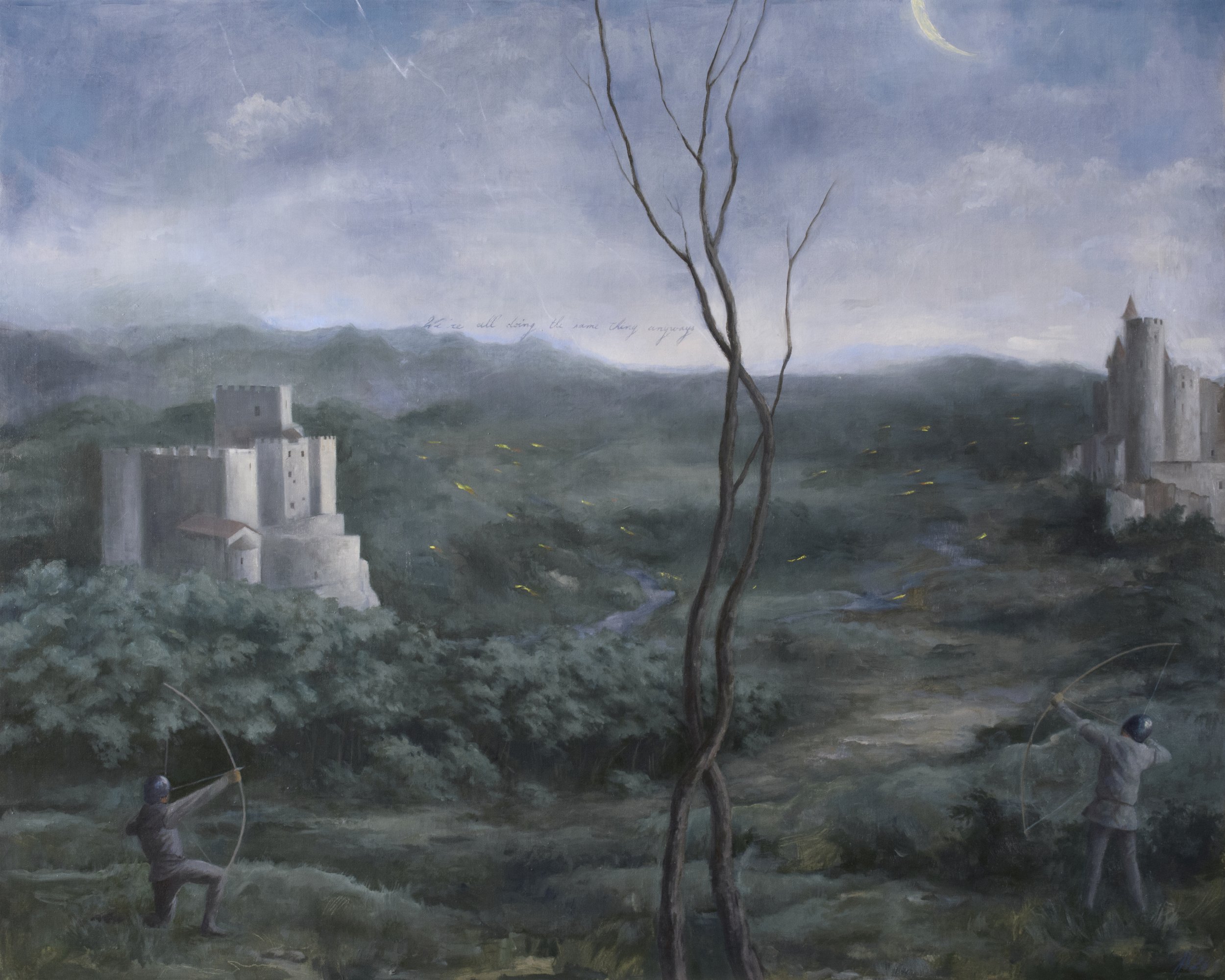 The Enemy of my Enemy is my Enemy  18 x 20 inches, oil on linen mounted on panel, 2026 