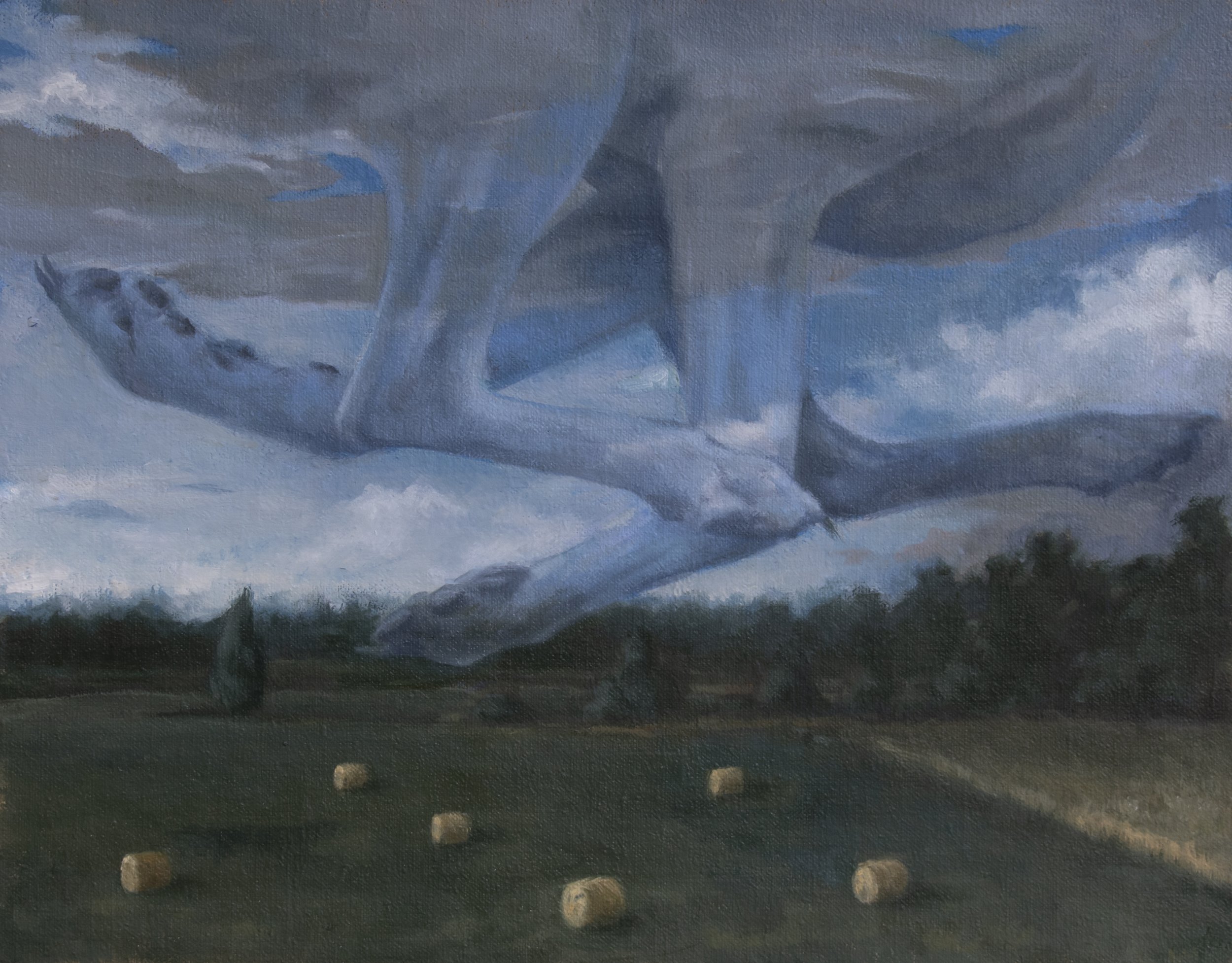 Bad Harvest, Bad Harvest! 11 x 14 inches, oil on linen mounted on panel, 2025
