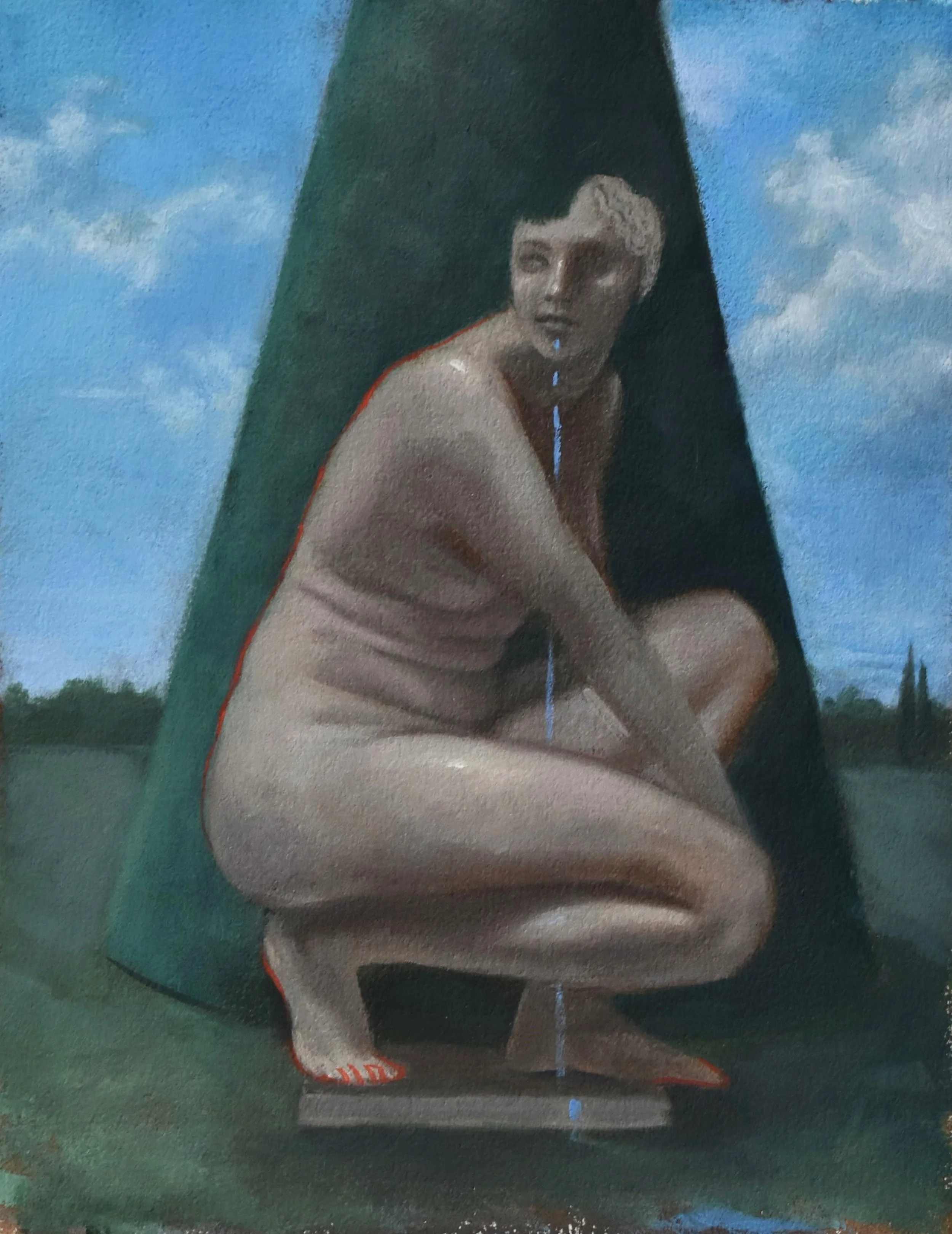 Hide and Seek  7.75 x 10 inches, oil on paper, 2024 