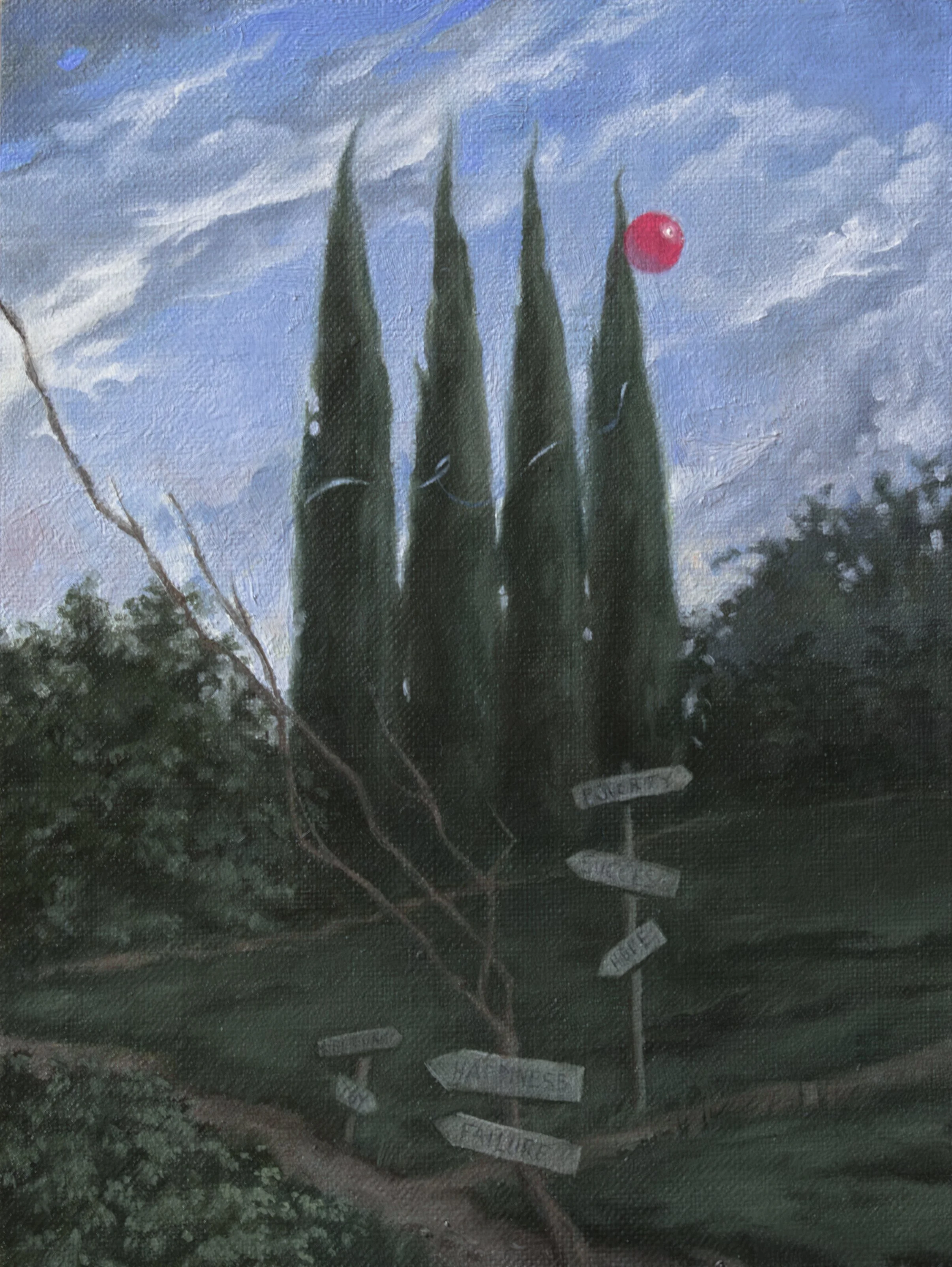 The Fork 9 x 12 inches, oil on linen mounted on panel, 2025
