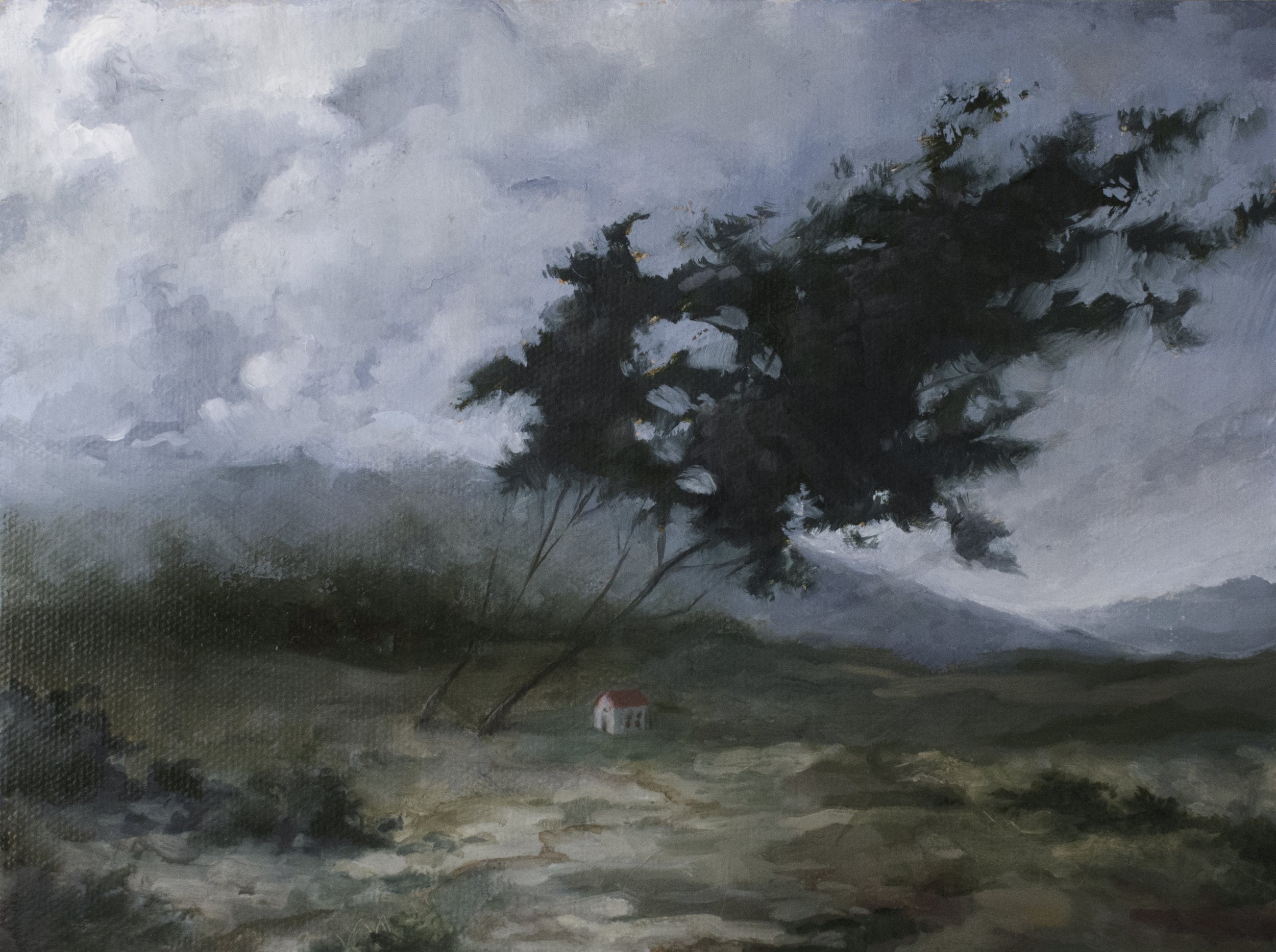 Still Here  6 x 8 inches, oil on linen mounted on panel, 2025 