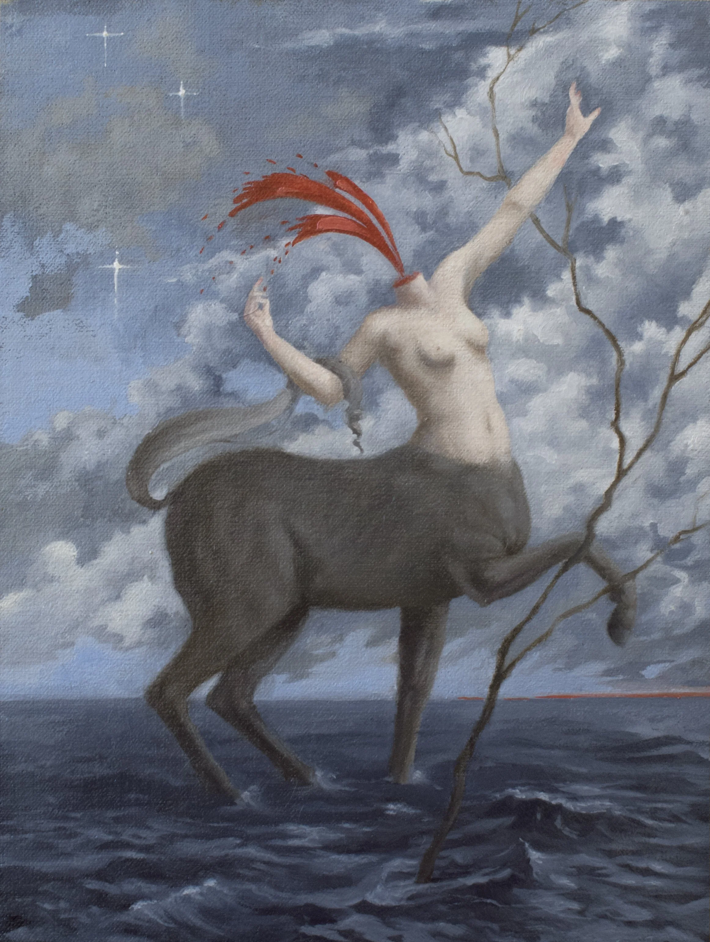 Wet Hair  9 x 12 inches, oil on linen mounted on panel, 2025 