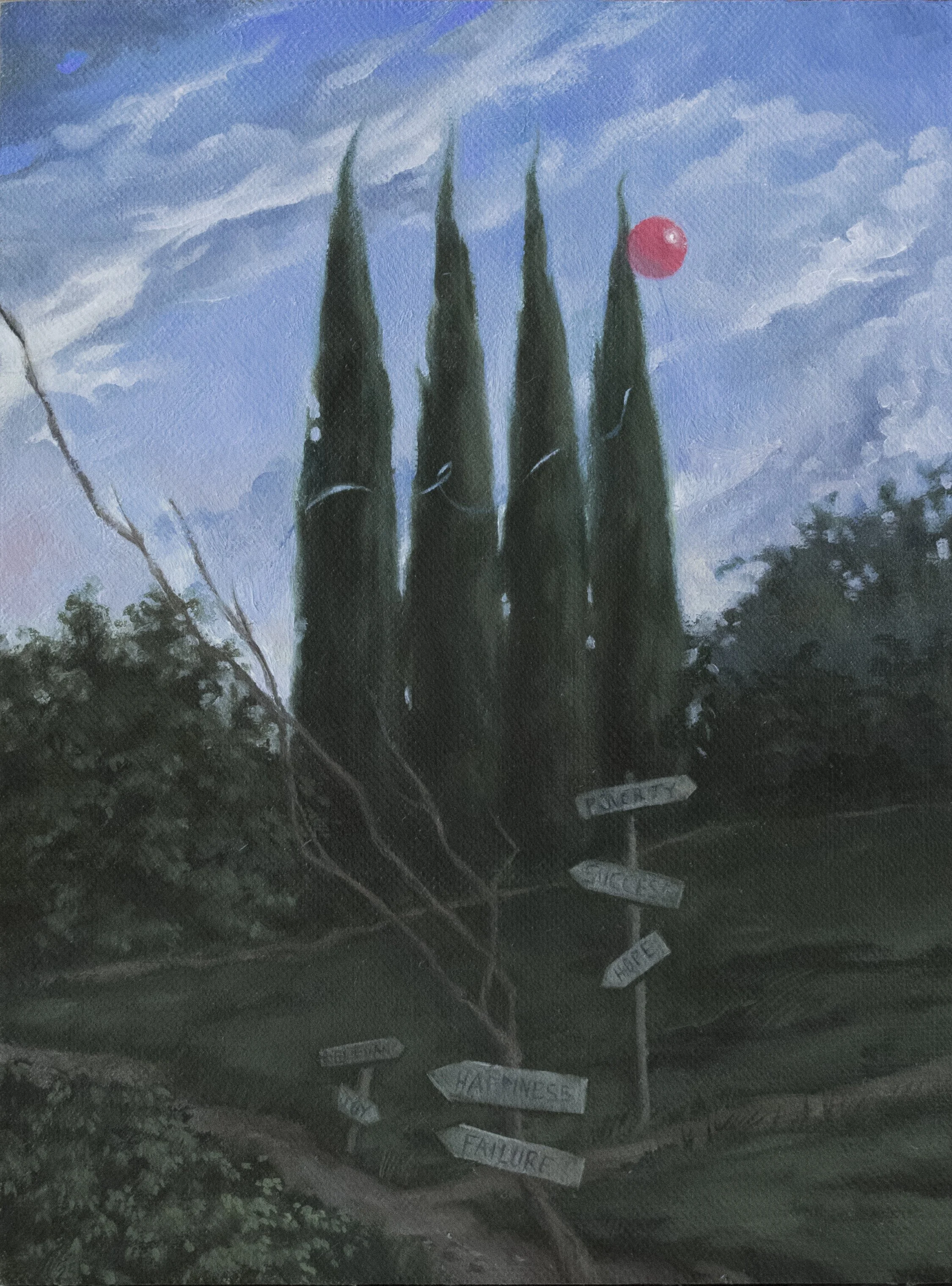The Fork 9 x 12 inches, oil on linen mounted on panel, 2025