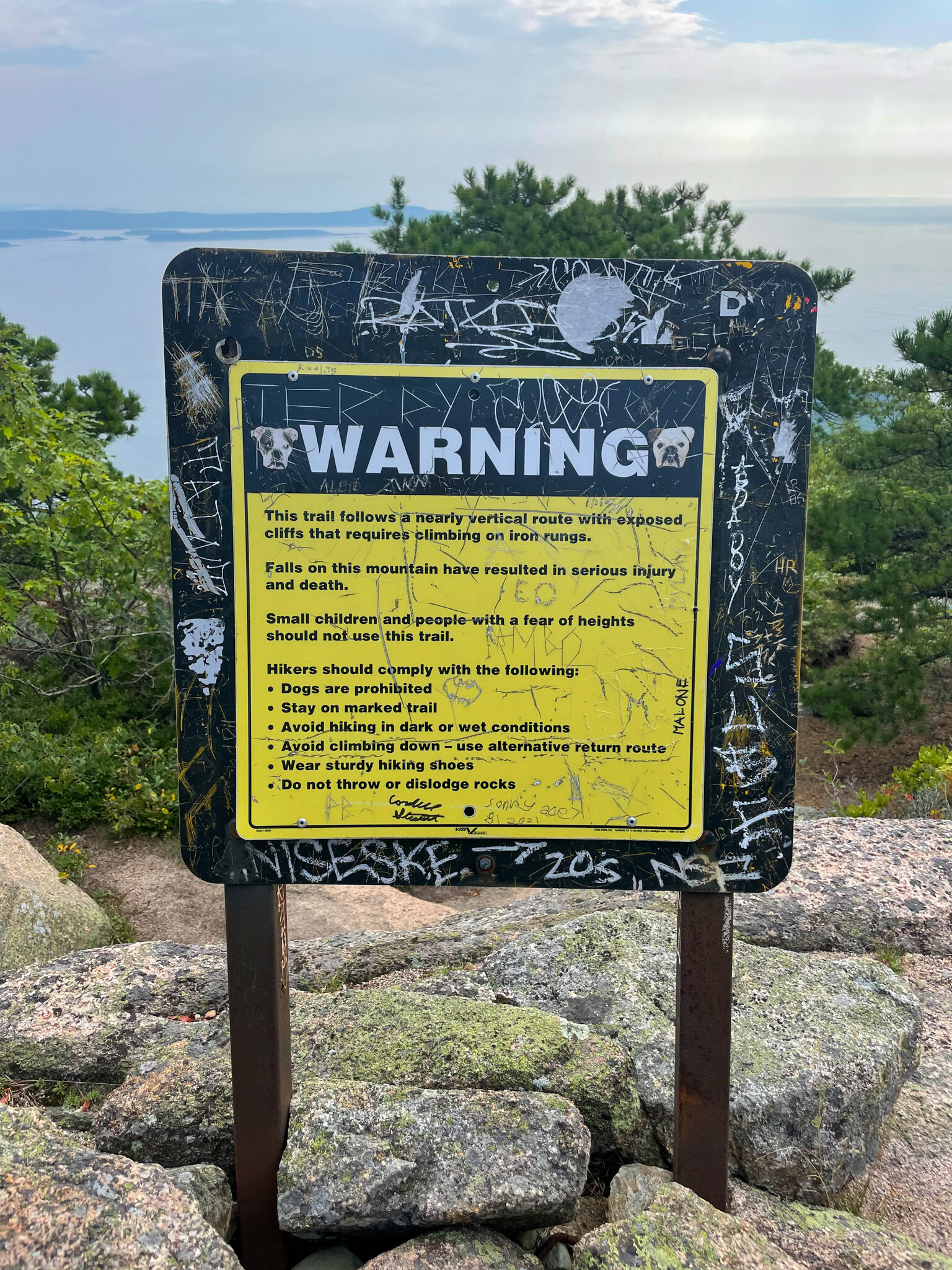 Warning Sign on Trail