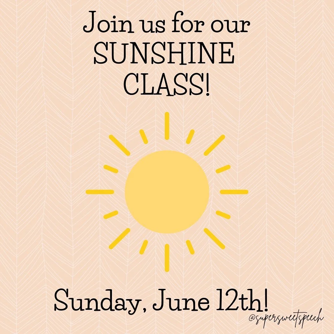 Join us THIS Sunday for our SUNSHINE ☀️ class at @stemville! We can&rsquo;t wait to see some new and returning faces. If you have any questions or want to join us, DM us! 😎 
&bull;
&bull;
&bull;
&bull;
#stemville #playandsay #playgroup #speechtherap